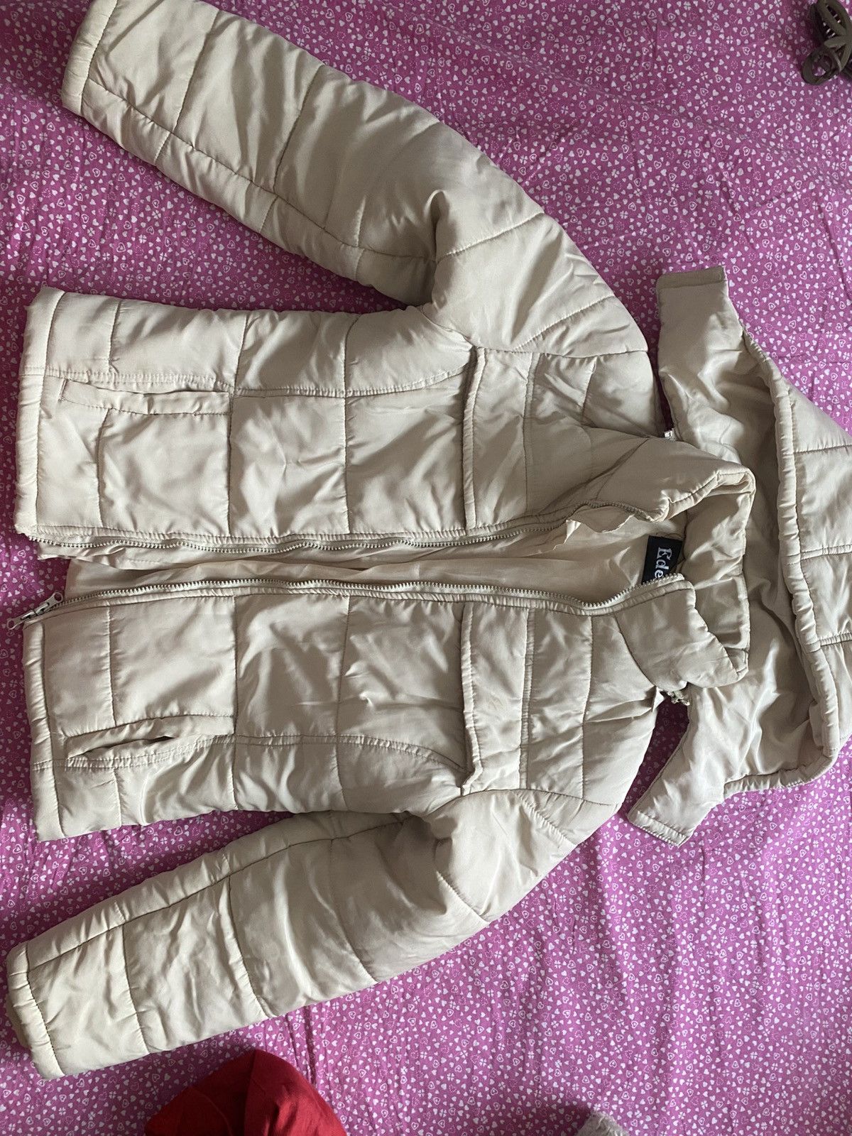 Designer Essential Puffer – Beige Hooded Winter Jacket,Cozy & Minimal Size M / US 6-8 / IT 42-44 - 1 Thumbnail