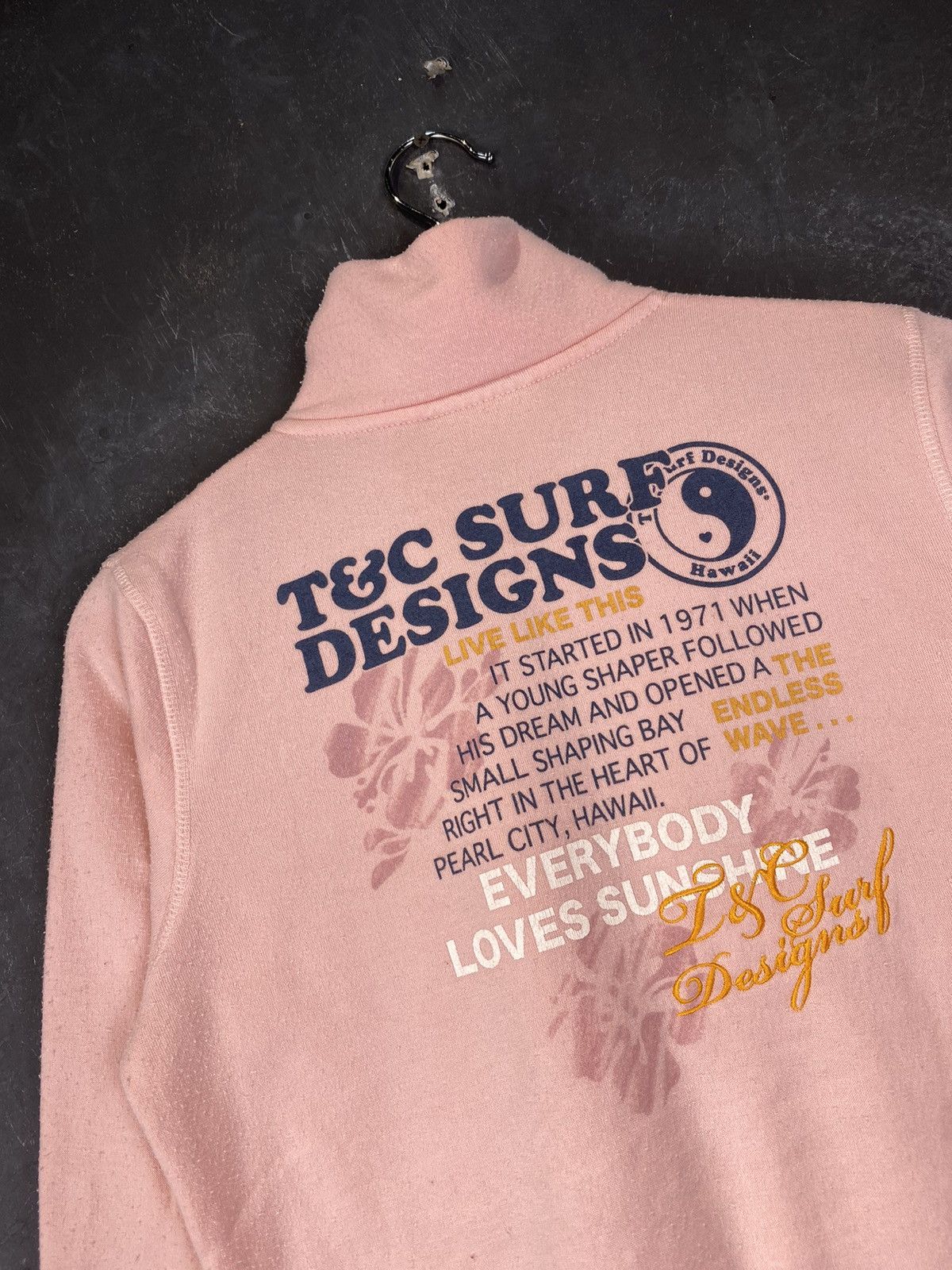 If Six Was Nine × Le Grande Bleu (L.G.B.) y2k T&C Surf Poem Wording Japanese Fullzipper Size M / US 6-8 / IT 42-44 - 2 Thumbnail