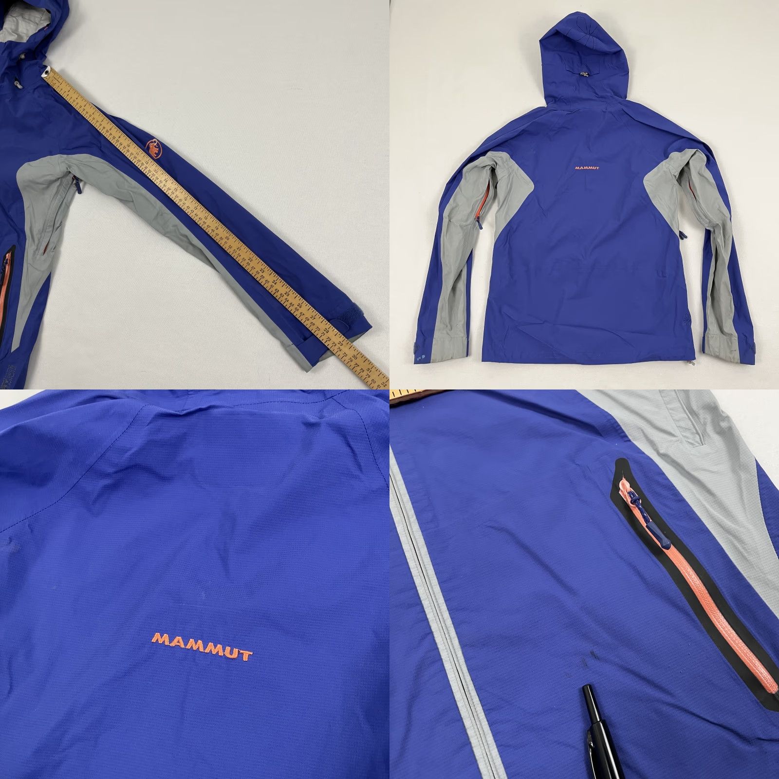 Mammut Mammut Jacket Womens Medium Blue Drytech Premium Rain Shell Coat Hiking Hooded Jacket Size M / US 6-8 / IT 42-44 - 8 Thumbnail