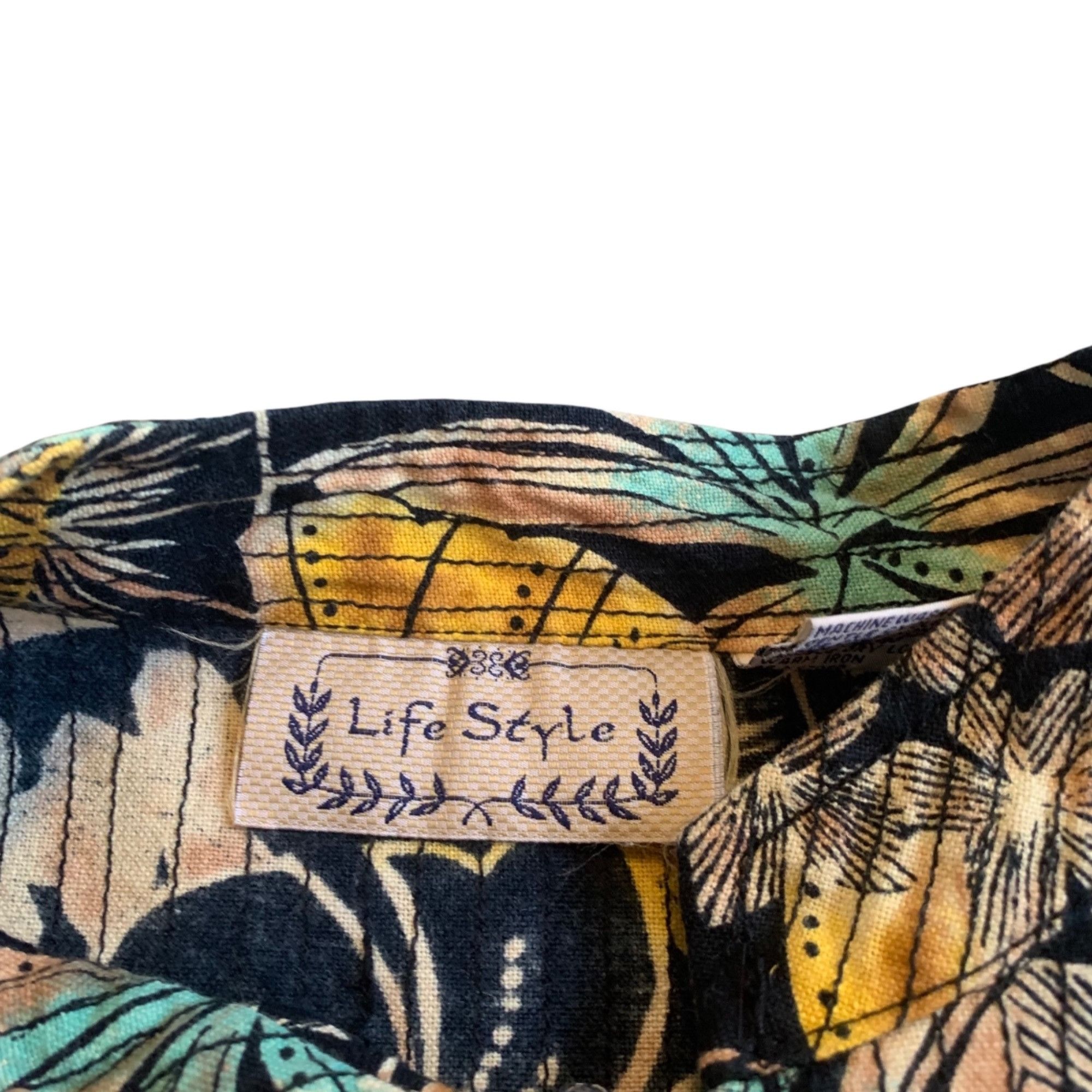 Other Life Style All Over Print Floral 100% Cotton Jacket XL Size XL / US 12-14 / IT 48-50 - 2 Thumbnail