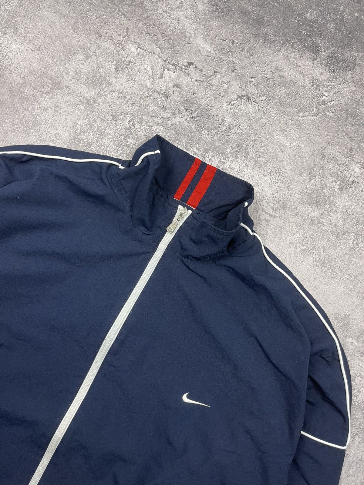 Nike Vintage Nike Track Jacket Full Zip 00s Swoosh Drill Y2K Size US XL / EU 56 / 4 - 7 Thumbnail