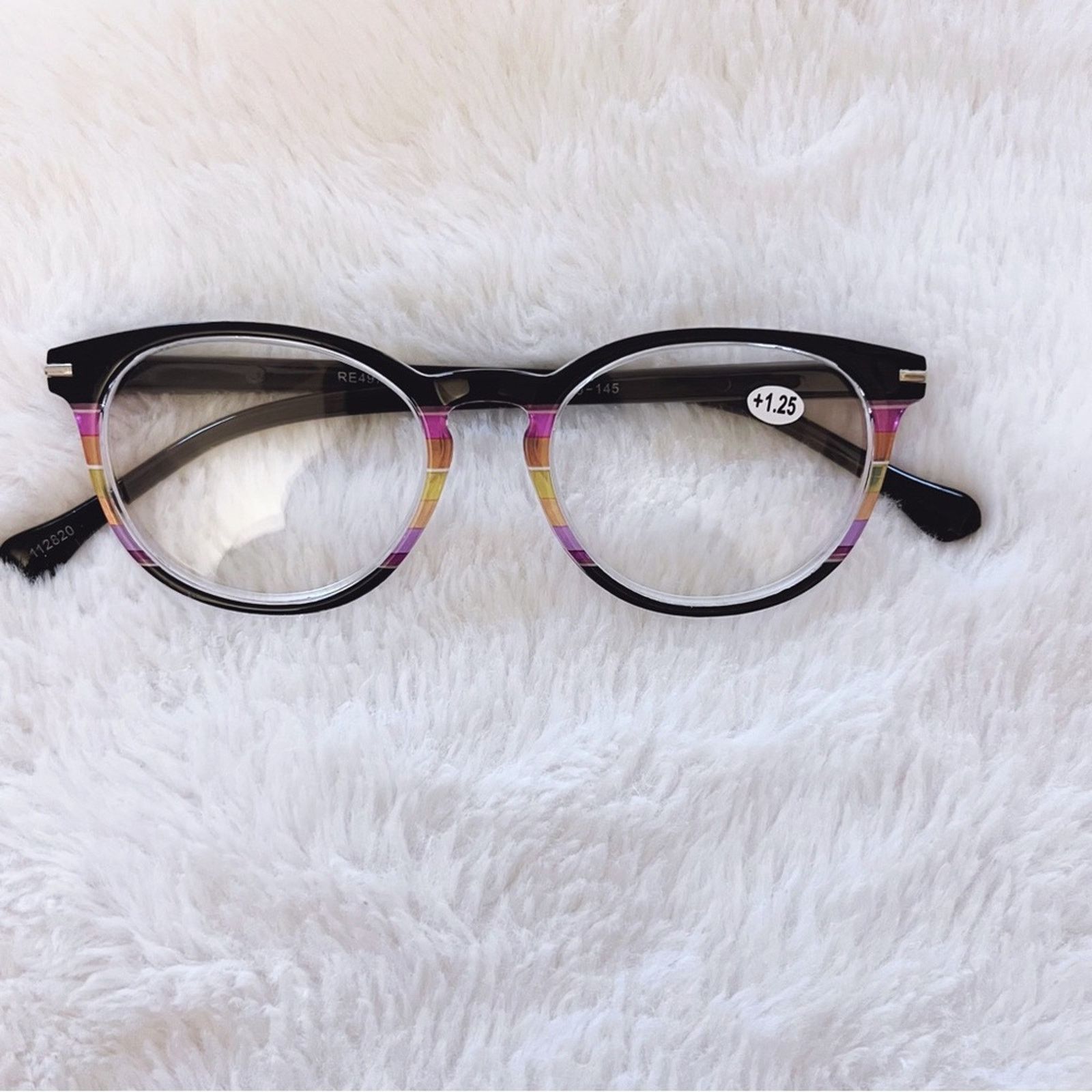 Other Zoe Black Multi-Color Round Reader Glasses Size ONE SIZE - 2 Thumbnail