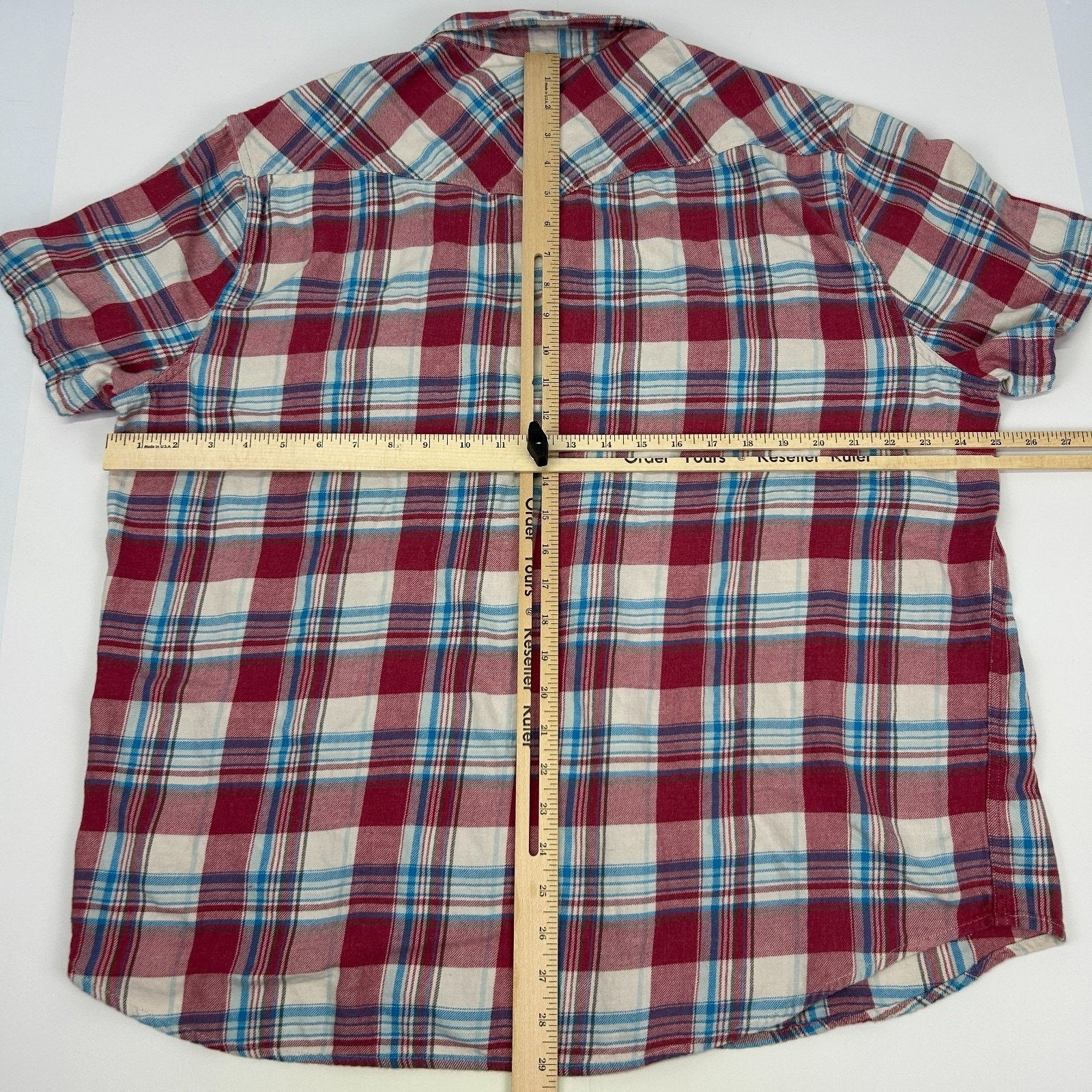 Lucky Brand Lucky Brand Pearl Snap Button Front Shirt Red Plaid 2XL XXL Size US XXL / EU 58 / 5 - 7 Thumbnail