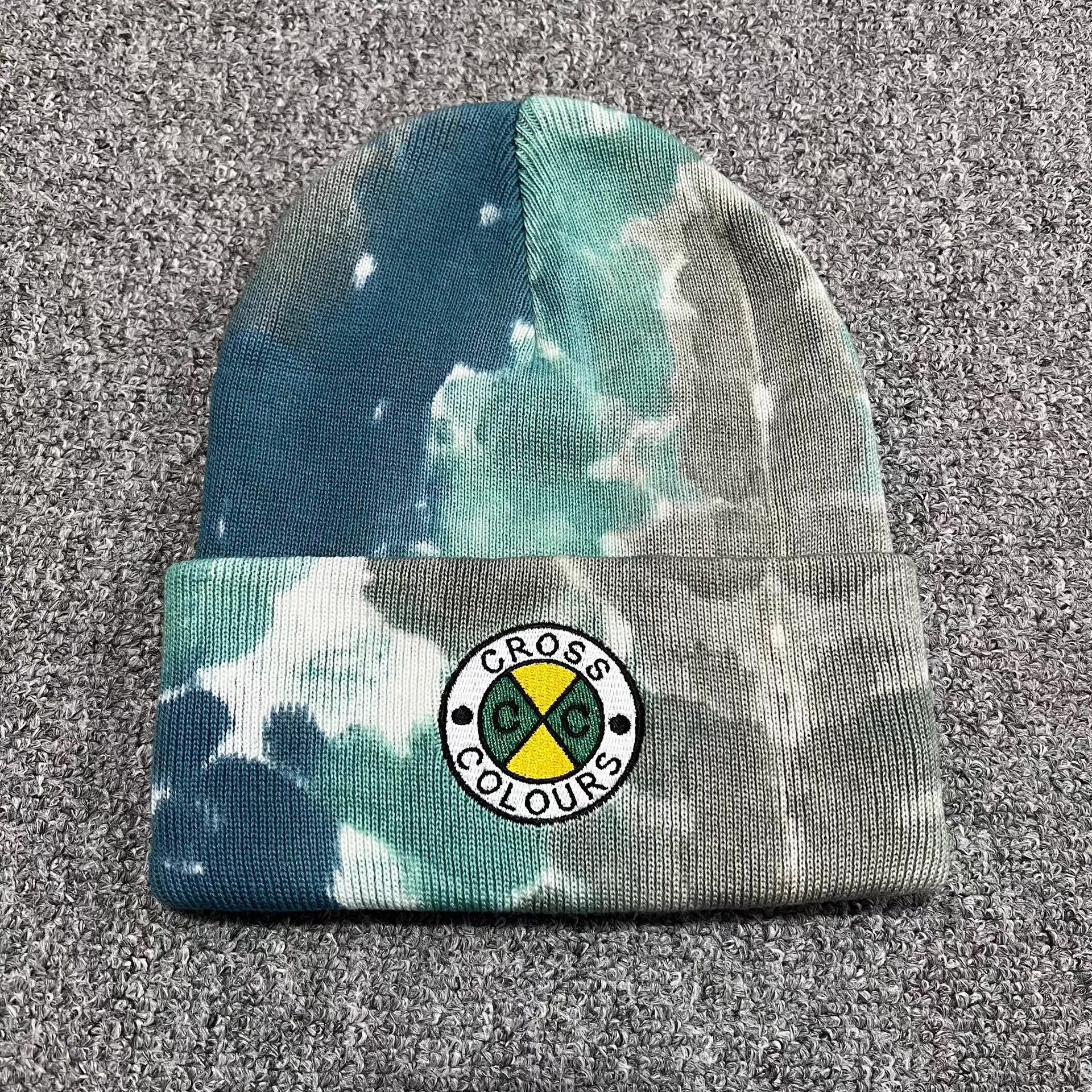 Cross Colours Cross Colours Embroidered Tie-Dye Knit Beanie Q7 Size ONE SIZE - 2 Thumbnail