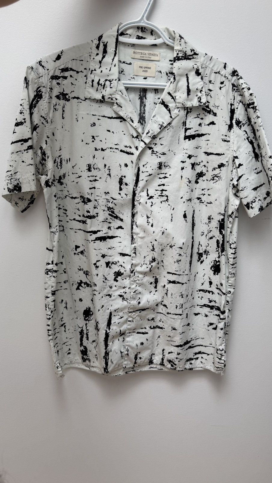 Bottega Veneta Bottega Veneta Off-White Print Short Sleeve Shirt Size US M / EU 48-50 / 2 - 1 Thumbnail