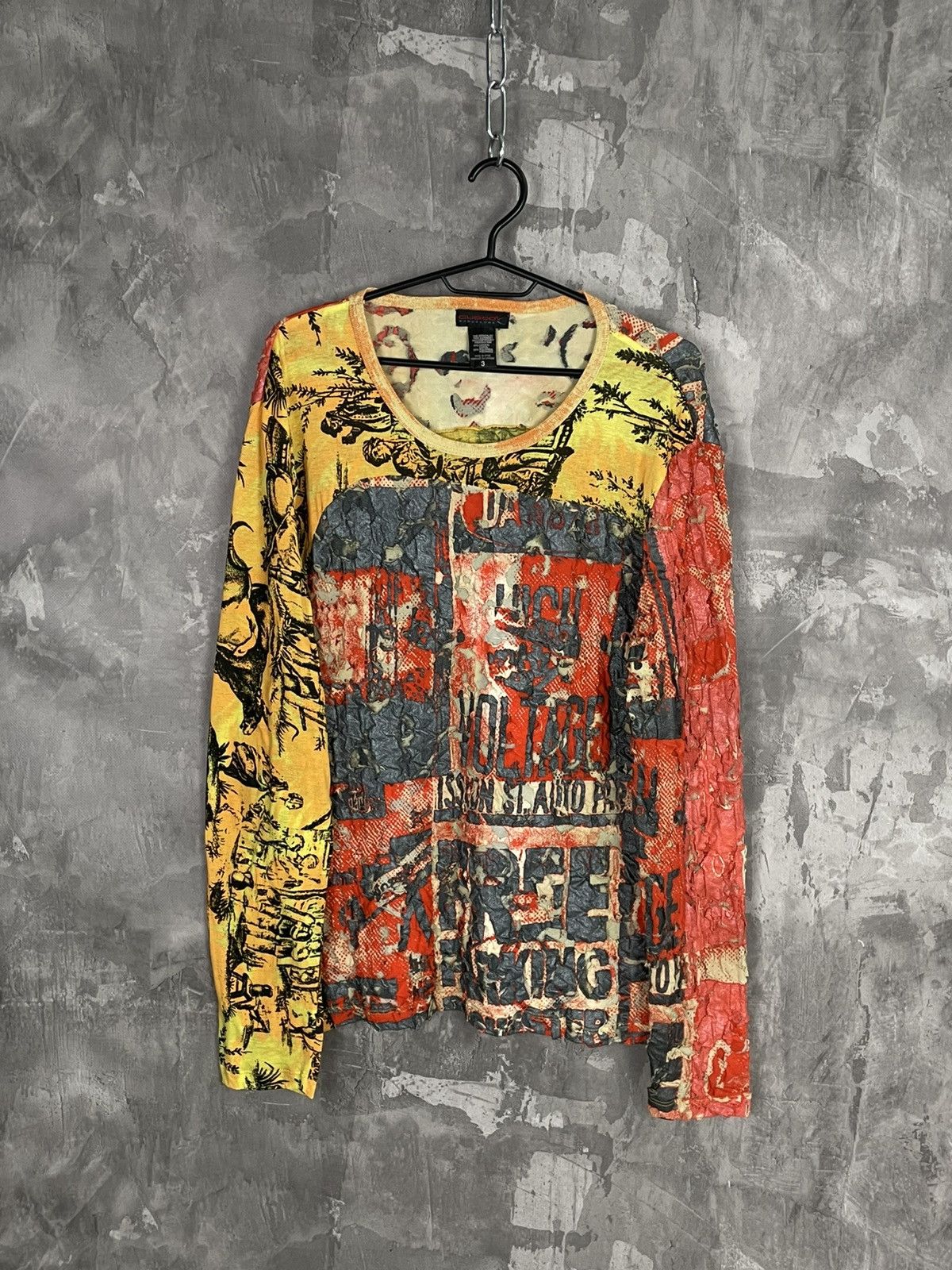 Custo Barcelona × Vintage VINTAGE Y2K CUSTO BARCELONA LONGSLEEVE PRINTED TOP Size M / US 6-8 / IT 42-44 - 1 Thumbnail