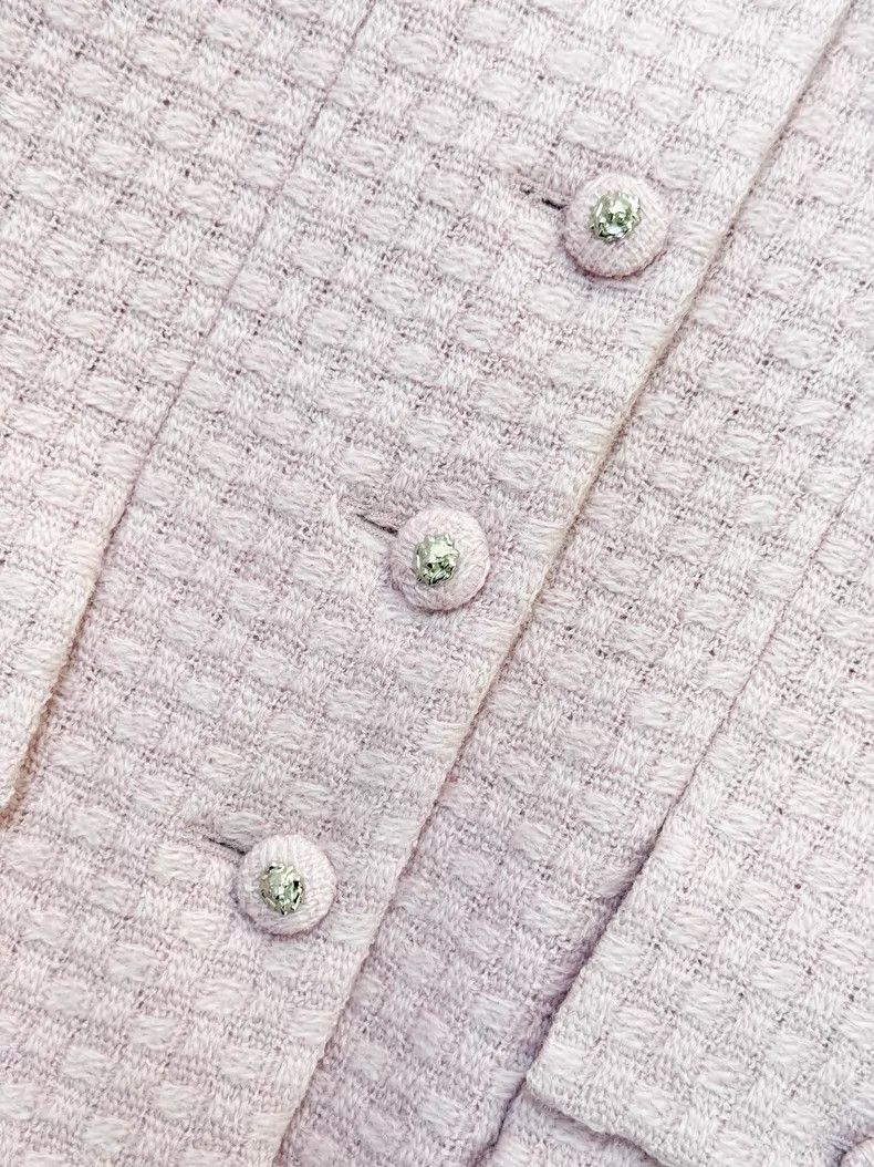 Chanel Chanel Waffle stand-up collar tweed long-sleeved jacket Size XS / US 0-2 / IT 36-38 - 4 Thumbnail