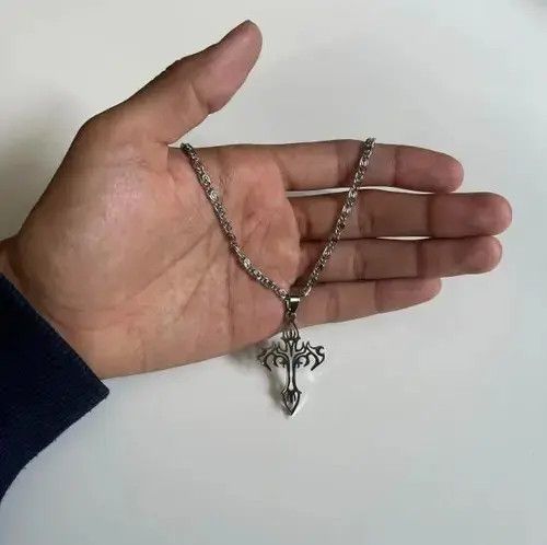 Jewelry Y2K 2000s heavy metal punk grunge emo cross pendant necklace Size ONE SIZE - 3 Thumbnail