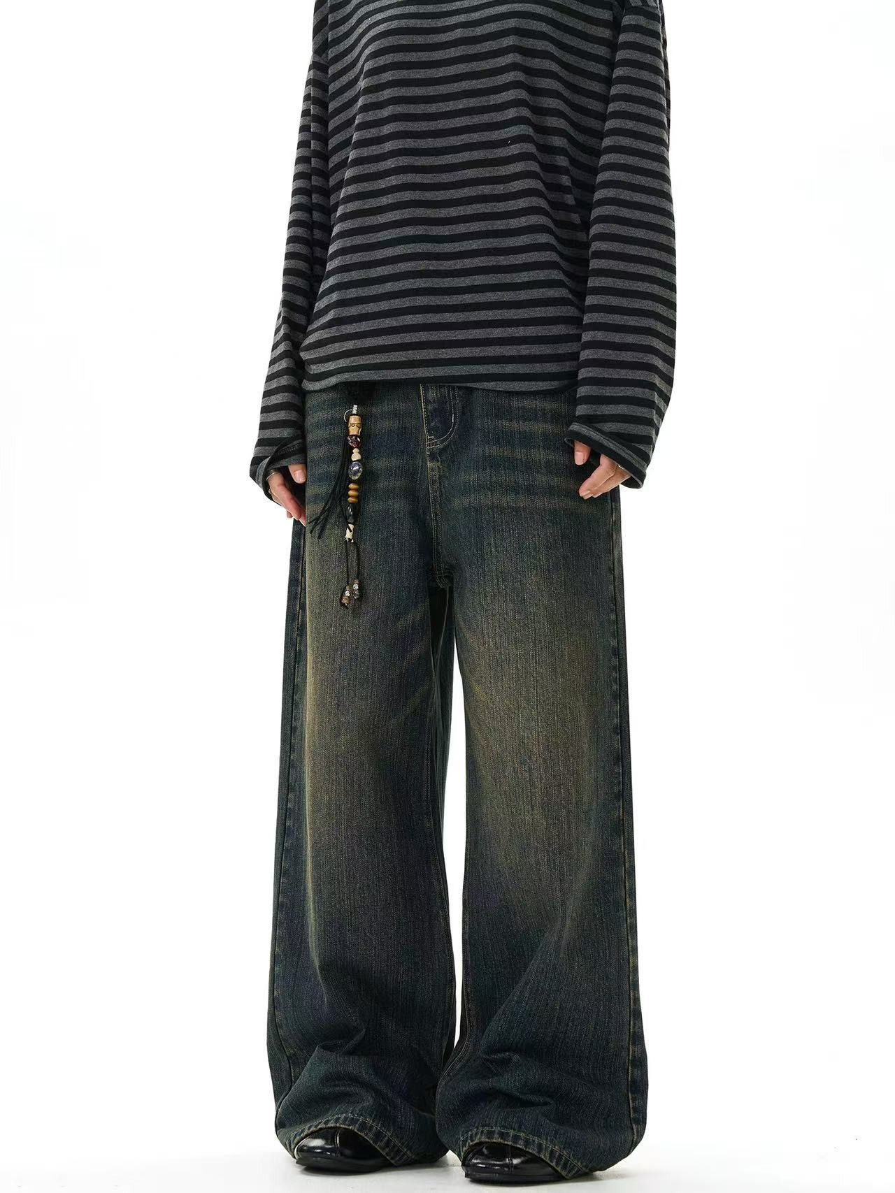 Vintage American retro vintage straight loose wide-leg jeans Size US 32 / EU 48 - 2 Thumbnail