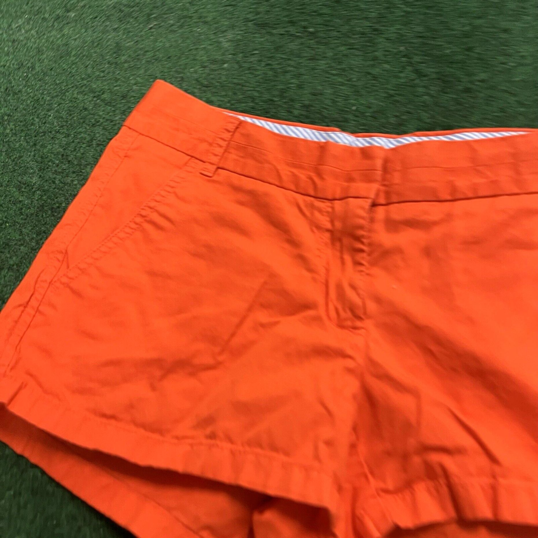 J.Crew women j.crew neon orange chino shorts size 0 Size 25" / US 0 / IT 36 - 2 Thumbnail