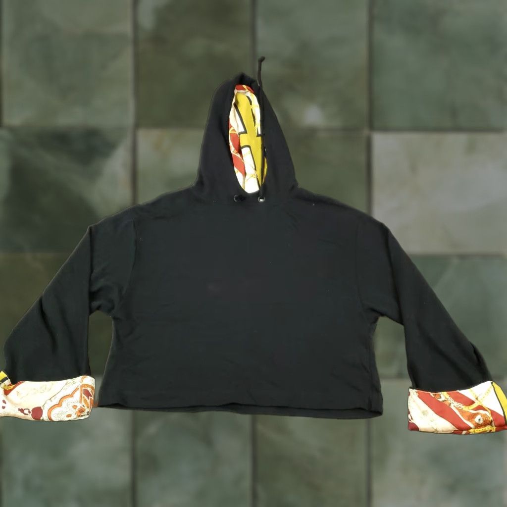 Zara Zara Hoodie Cropped Sweatshirt Hooded Black Medium Casual Womens Size M / US 6-8 / IT 42-44 - 1 Thumbnail