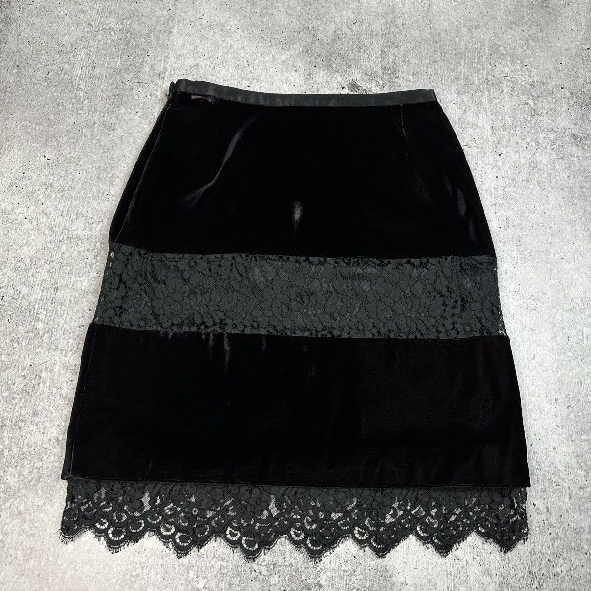Dolce & Gabbana Dolce Gabbana Velvet Mid-length Skirt Dark Purple Size 30" / US 8 / IT 44 - 12 Thumbnail