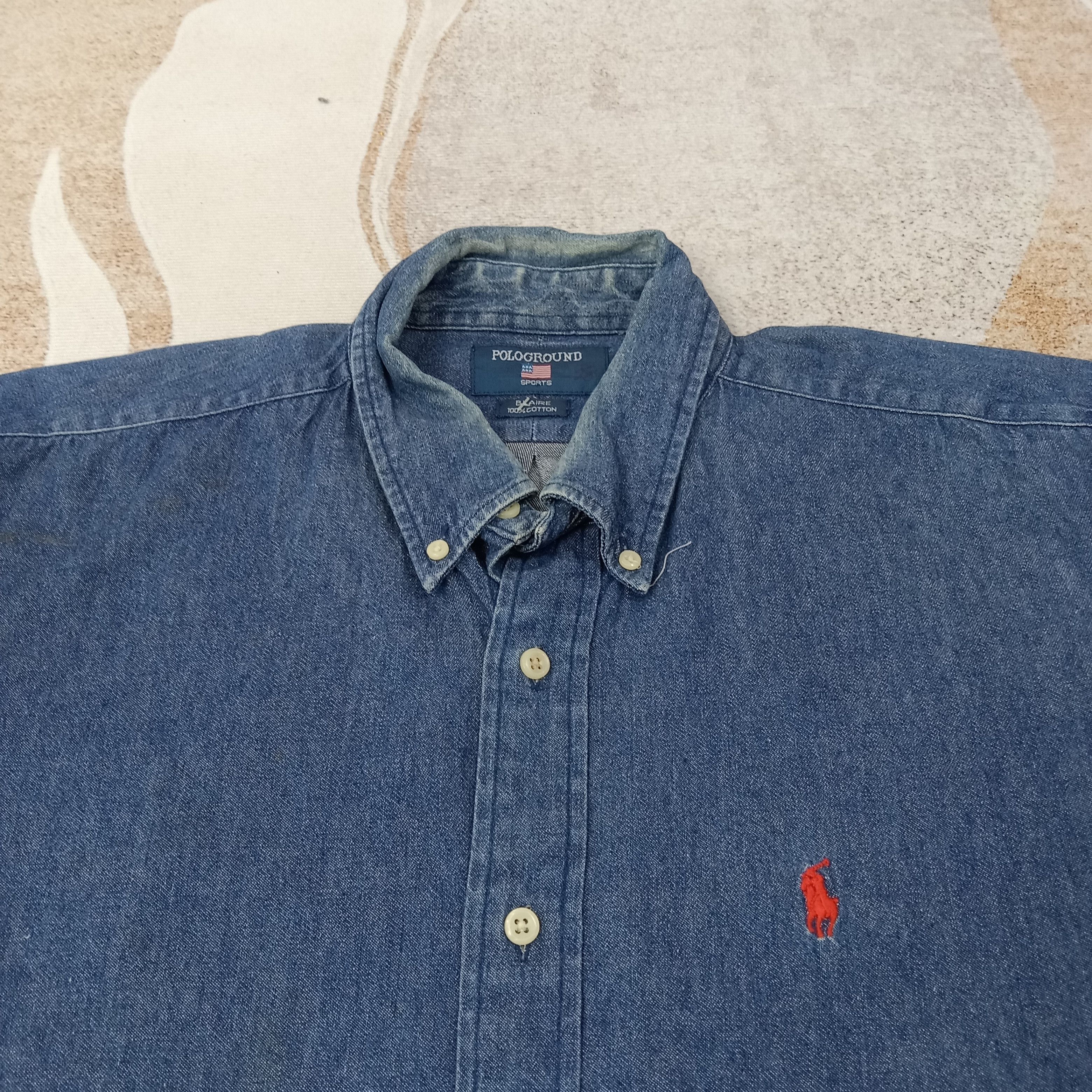 Polo Ralph Lauren PoloGround Sport Denim Shirt C259N73 Size US M / EU 48-50 / 2 - 2 Thumbnail