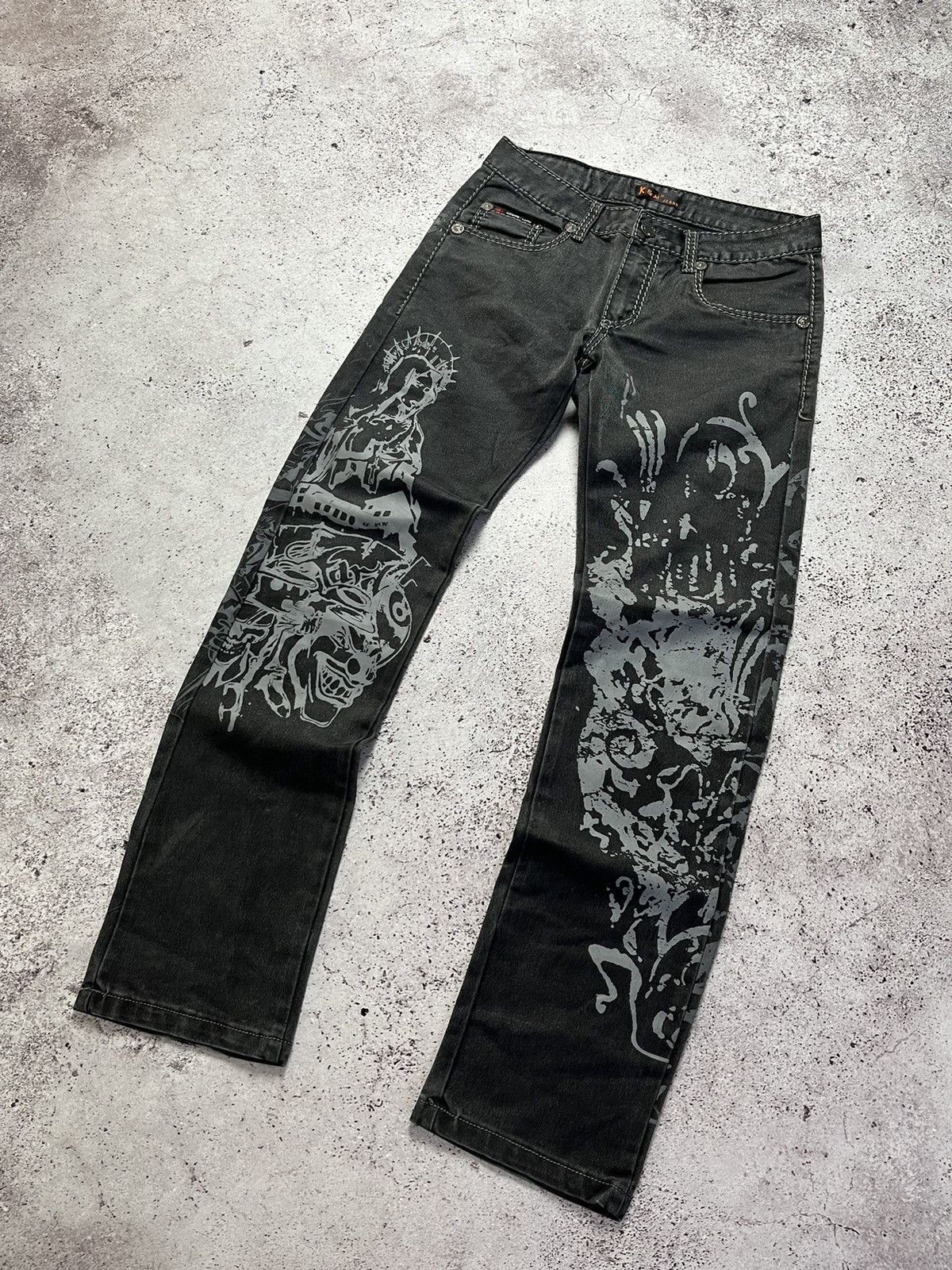 Japanese Brand Avant Garde Kosmo Lupo Jeans Dragons Japanese Style Denim Size US 30 / EU 46 - 2 Thumbnail