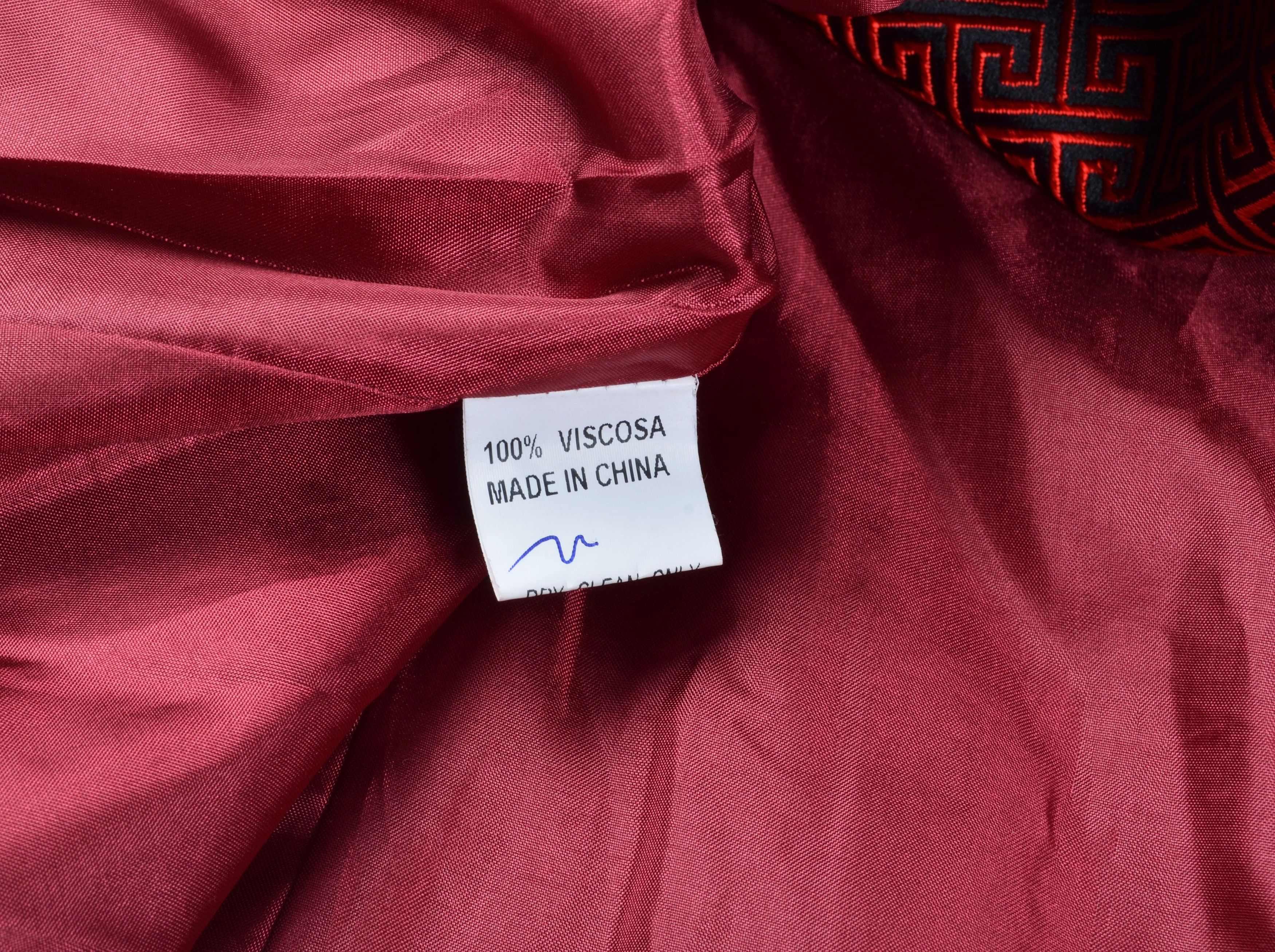Japanese Brand Vintage Y2K Chinese Red Mandarin Blouse Jacket Blazer Size L / US 10 / IT 46 - 9 Thumbnail