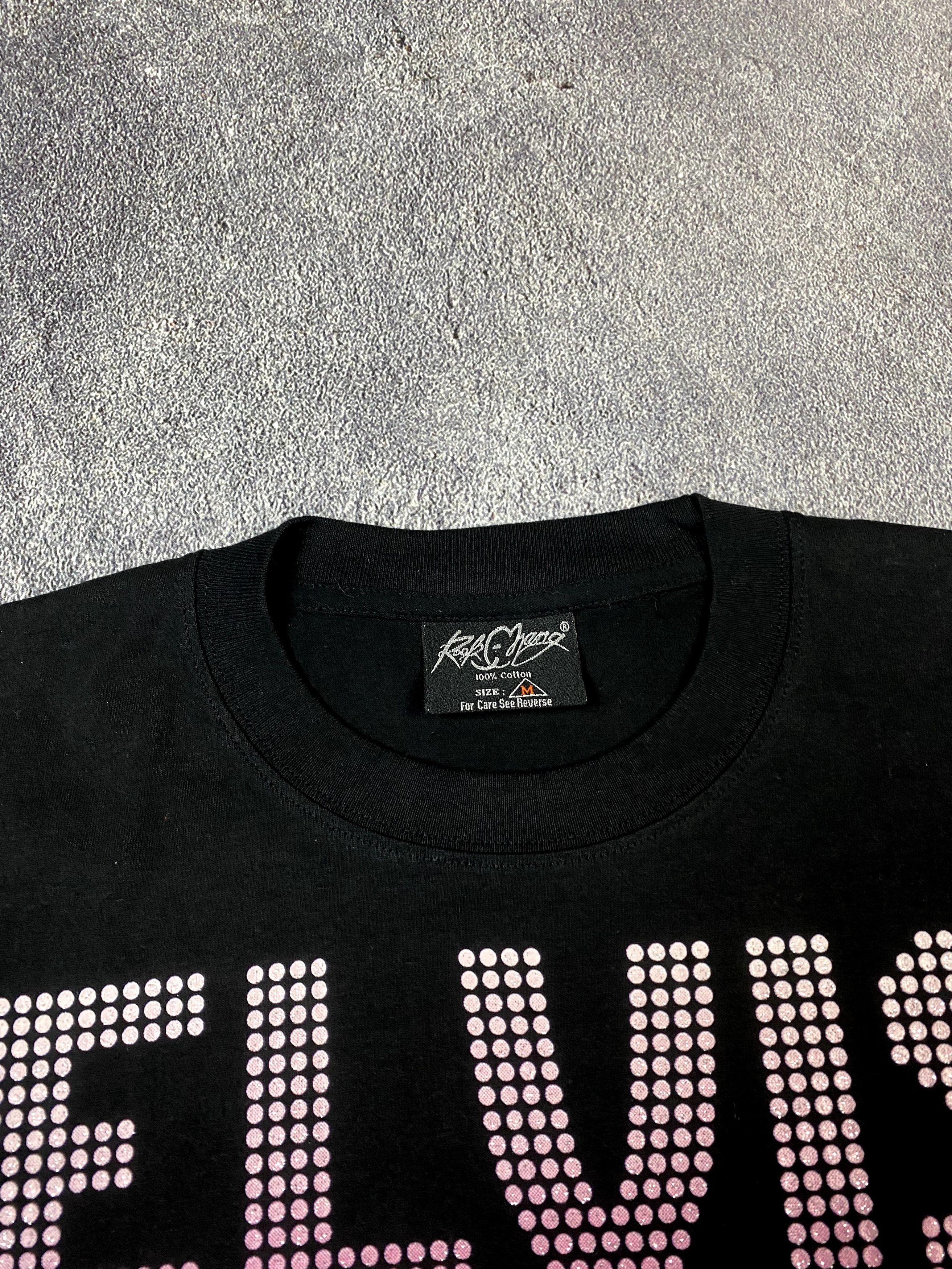 Band Tees × Vintage Vintage 00s Elvis Presley Pink Logo Black T-shirt Y2K Size US M / EU 48-50 / 2 - 4 Thumbnail