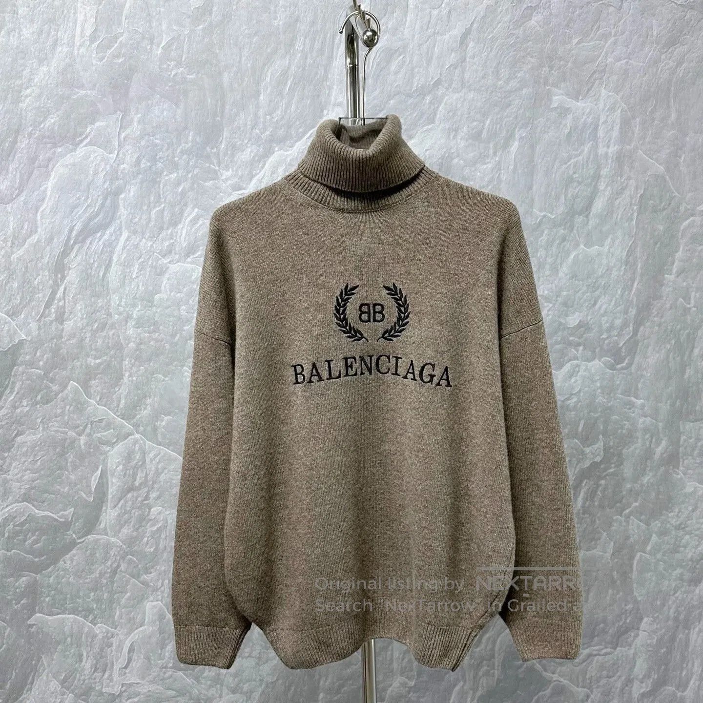 Balenciaga balenciaga high neck wool sweater in beige. Size US XS / EU 42 / 0 - 1 Thumbnail