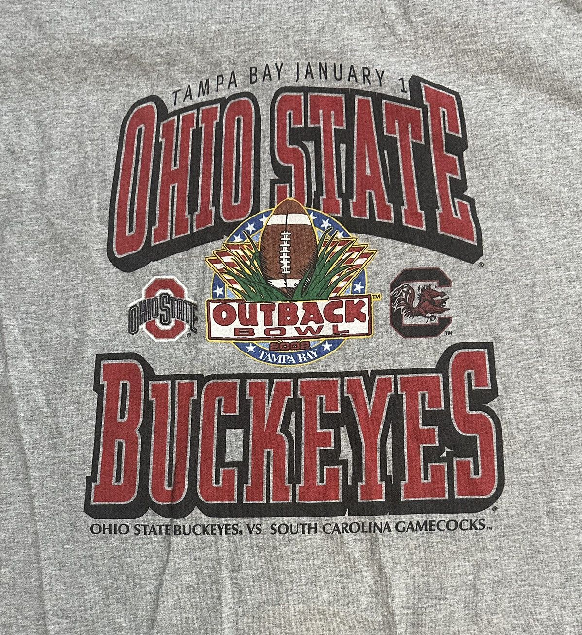Fruit Of The Loom Vintage Ohio State outback bowl T-shirt 2002 Size US XL / EU 56 / 4 - 2 Thumbnail