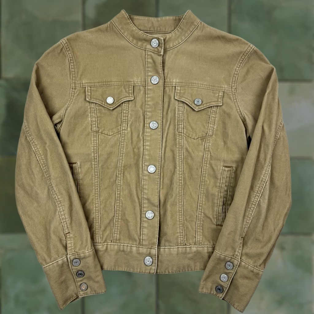 Gap VINTAGE Gap Corduroy Snap Up Jacket Womens M Beige Hipster 90s Y2K Fall 2003 Jacket Womens M Beige Hipster 90s Y2K Fall 2003 Size M / US 6-8 / IT 42-44 - 1 Thumbnail