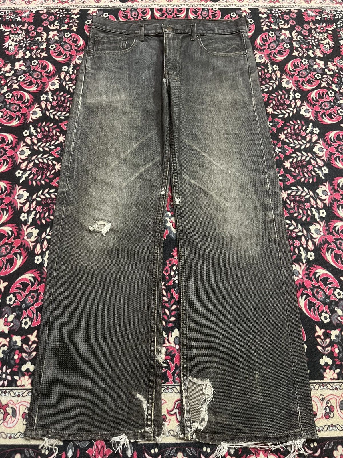 Levi's ⚡️Distressed⚡️Vintage Levi’s 503 Mud Washed Frayed Leg Jeans Size US 34 / EU 50 - 1 Thumbnail