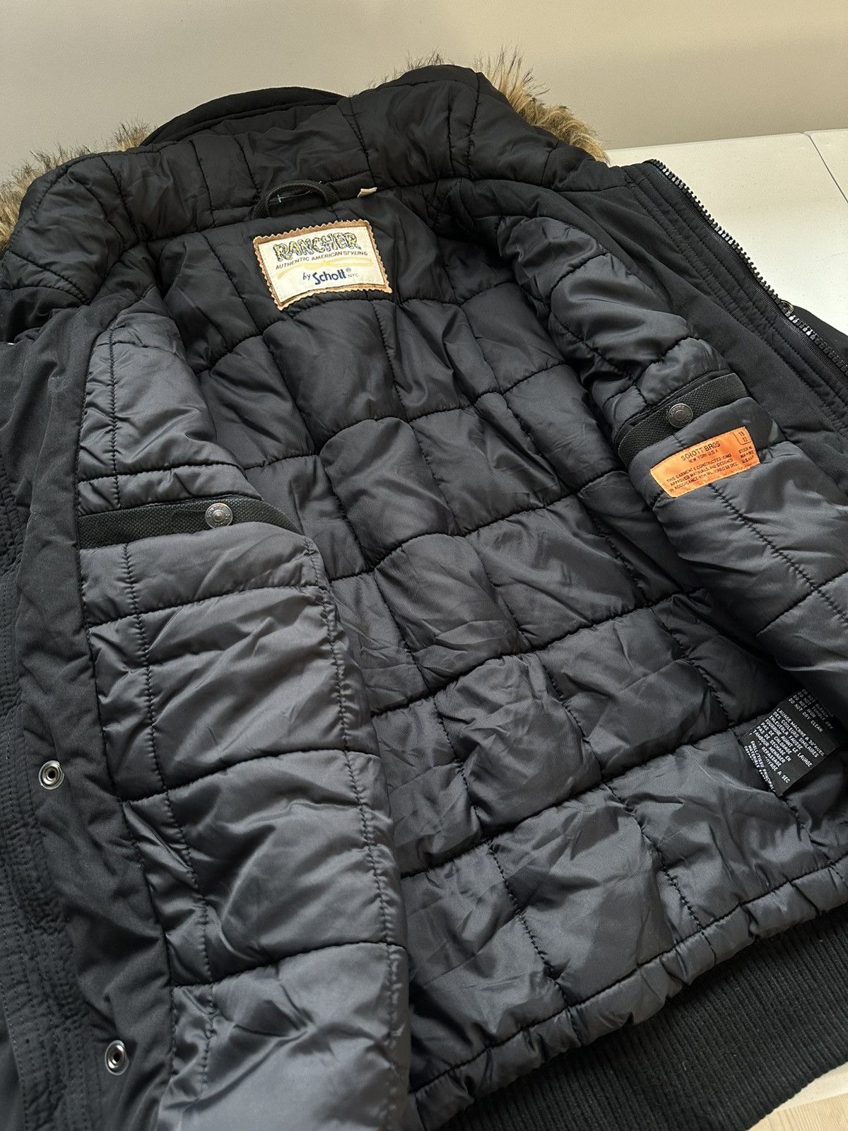 Schott Y2k Schott Rabbit Hood Bomber Jacket Size US M / EU 48-50 / 2 - 10 Thumbnail
