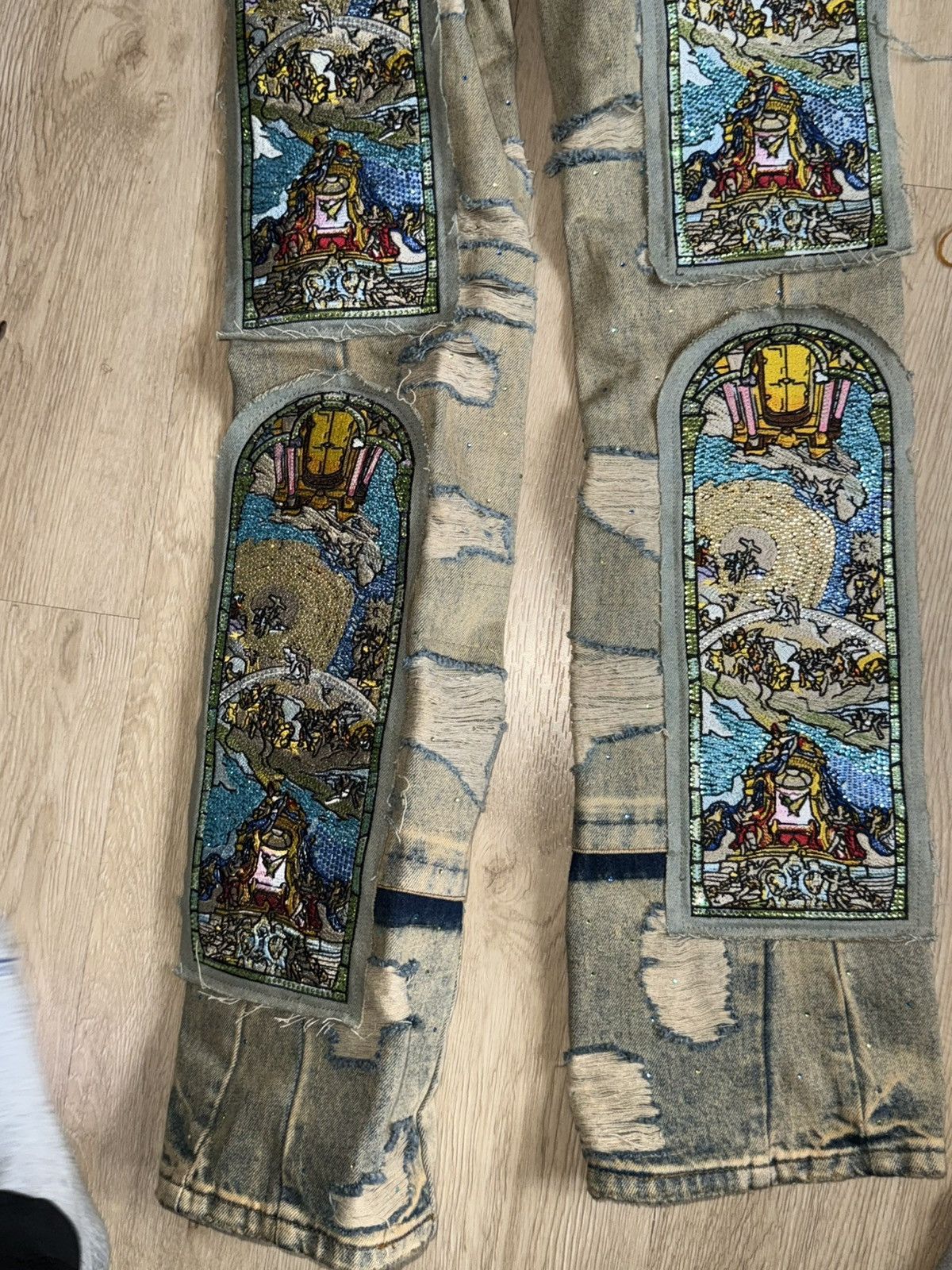 Who Decides War WDW Unfurled Denim Pants Size US 28 / EU 44 - 3 Thumbnail