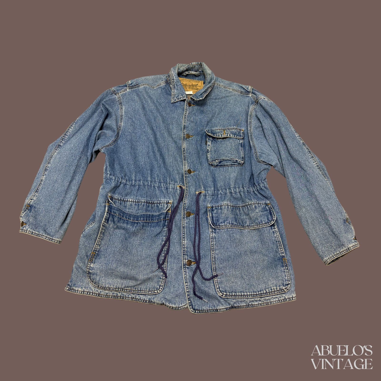 Levi's VTG Denim Jacket | Levi’s Blue Cinch | 90s Workwear Size US XL / EU 56 / 4 - 2 Thumbnail