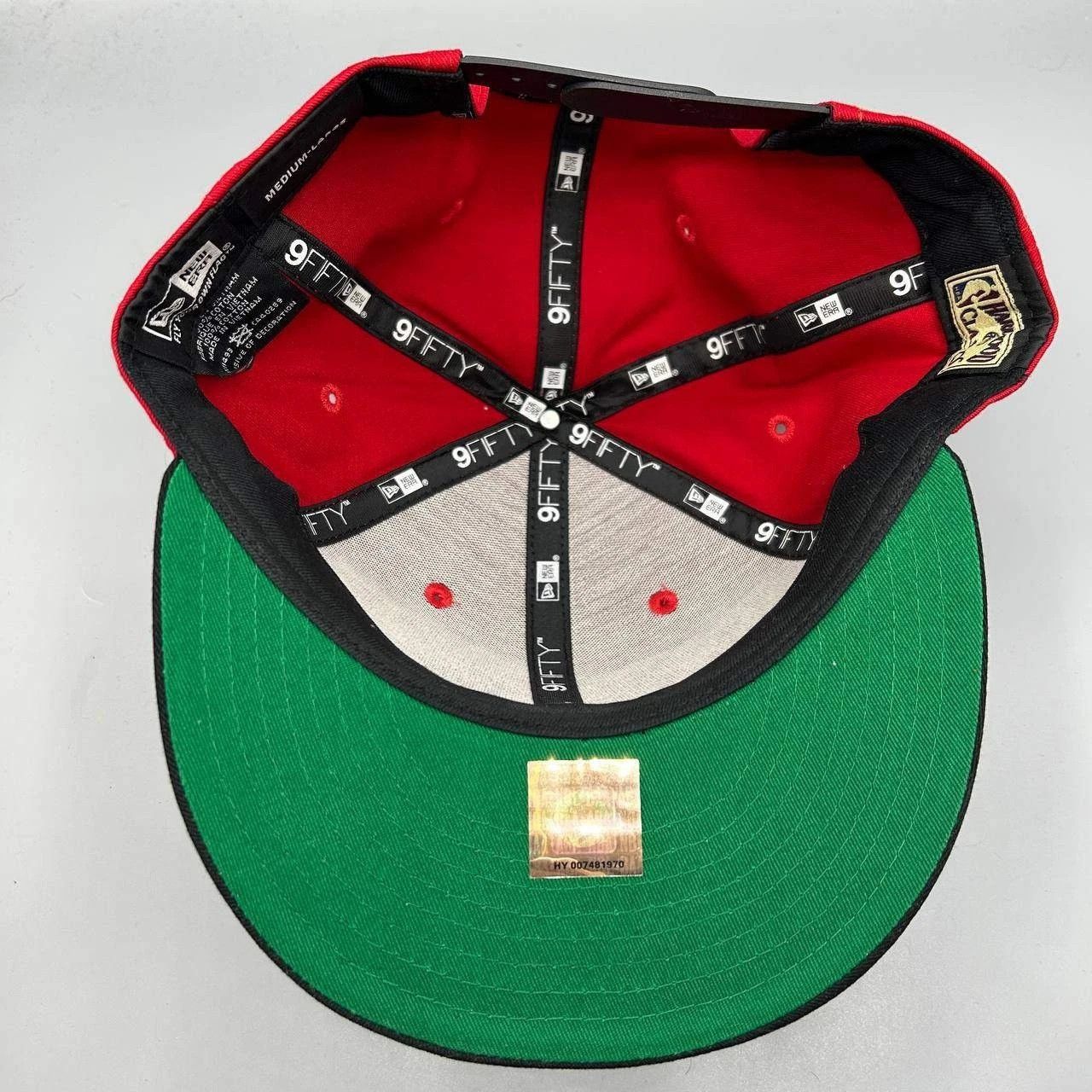 New Era Atlanta Hawks Hat Men M-L Red Embroidered Snap Back Cotton Size ONE SIZE - 2 Thumbnail