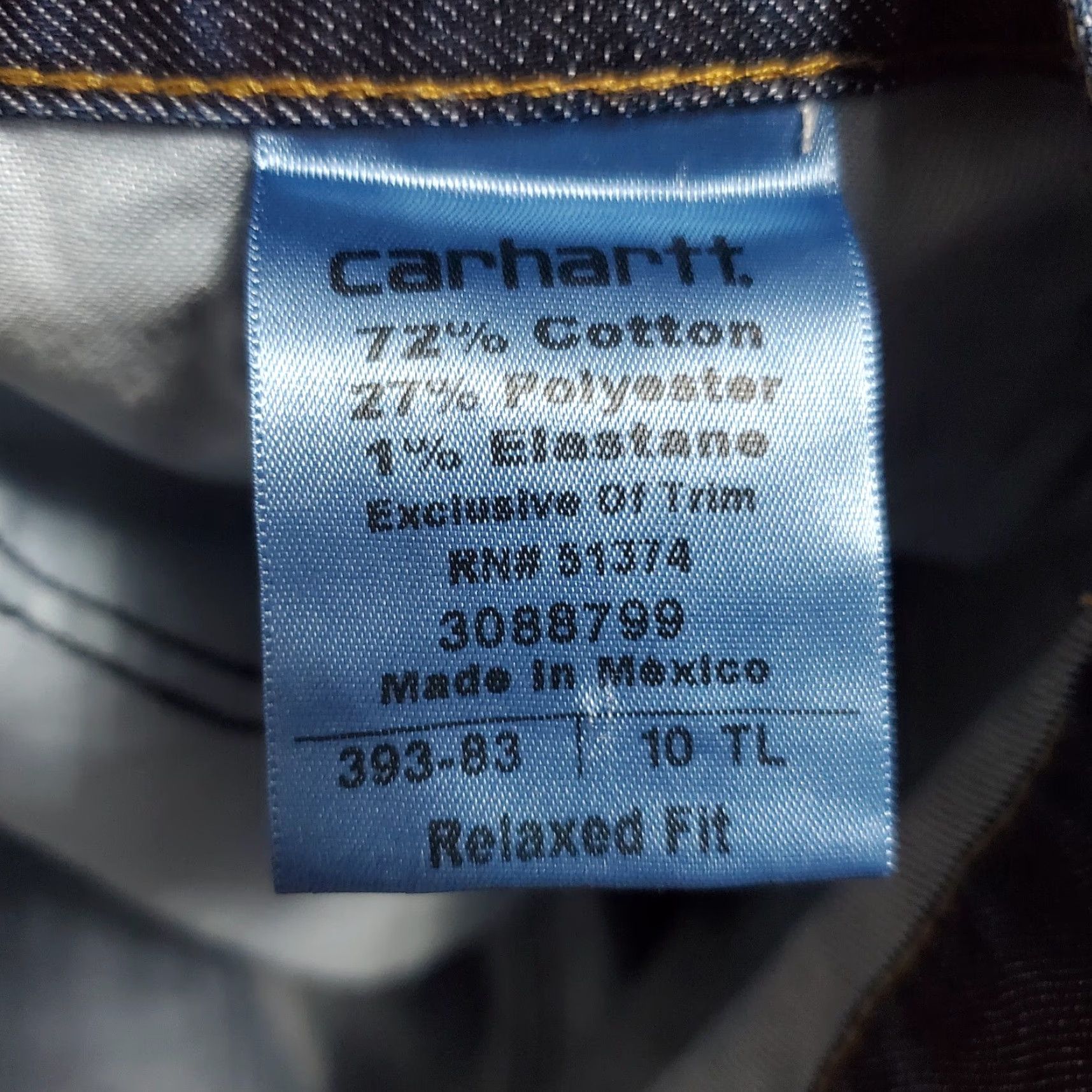 Carhartt Carhartt Jeans Womens 10 Tall Denim Blue Relaxed Straight Leg Mid Rise Workwear Jeans Size 32" / US 10 / IT 46 - 3 Thumbnail