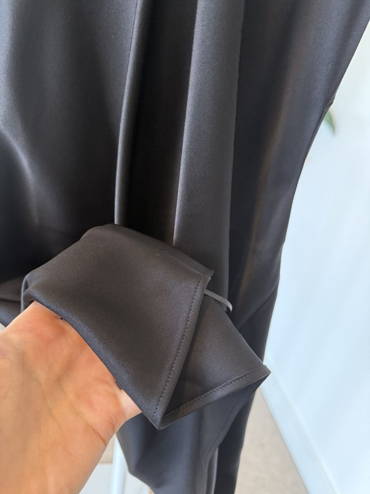 Saint Laurent Paris FW23 Saint Laurent Lavalliere Back Blouse in Crepe Satin Size US S / EU 44-46 / 1 - 10 Thumbnail