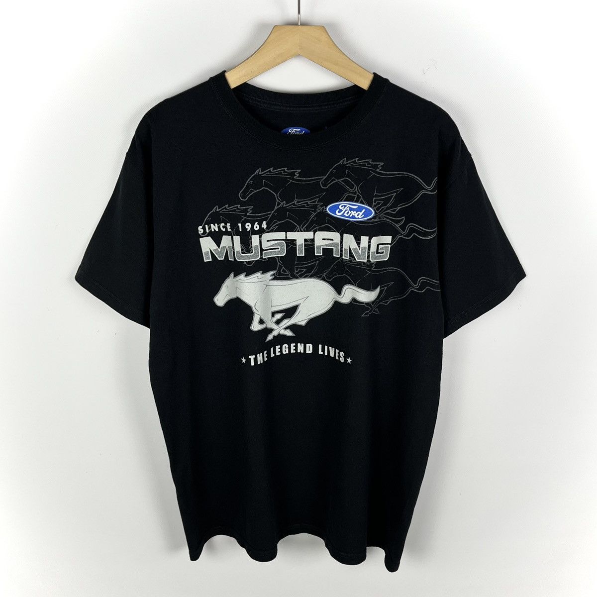 Ford × Vintage Vintage Ford Mustang rare big logo racing tee