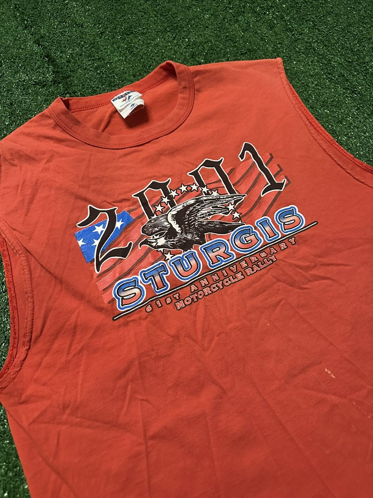 Jerzees Vintage 2001 Sturgis Motorcycle Biker Rally Tank Top Size L Size US L / EU 52-54 / 3 - 1 Thumbnail