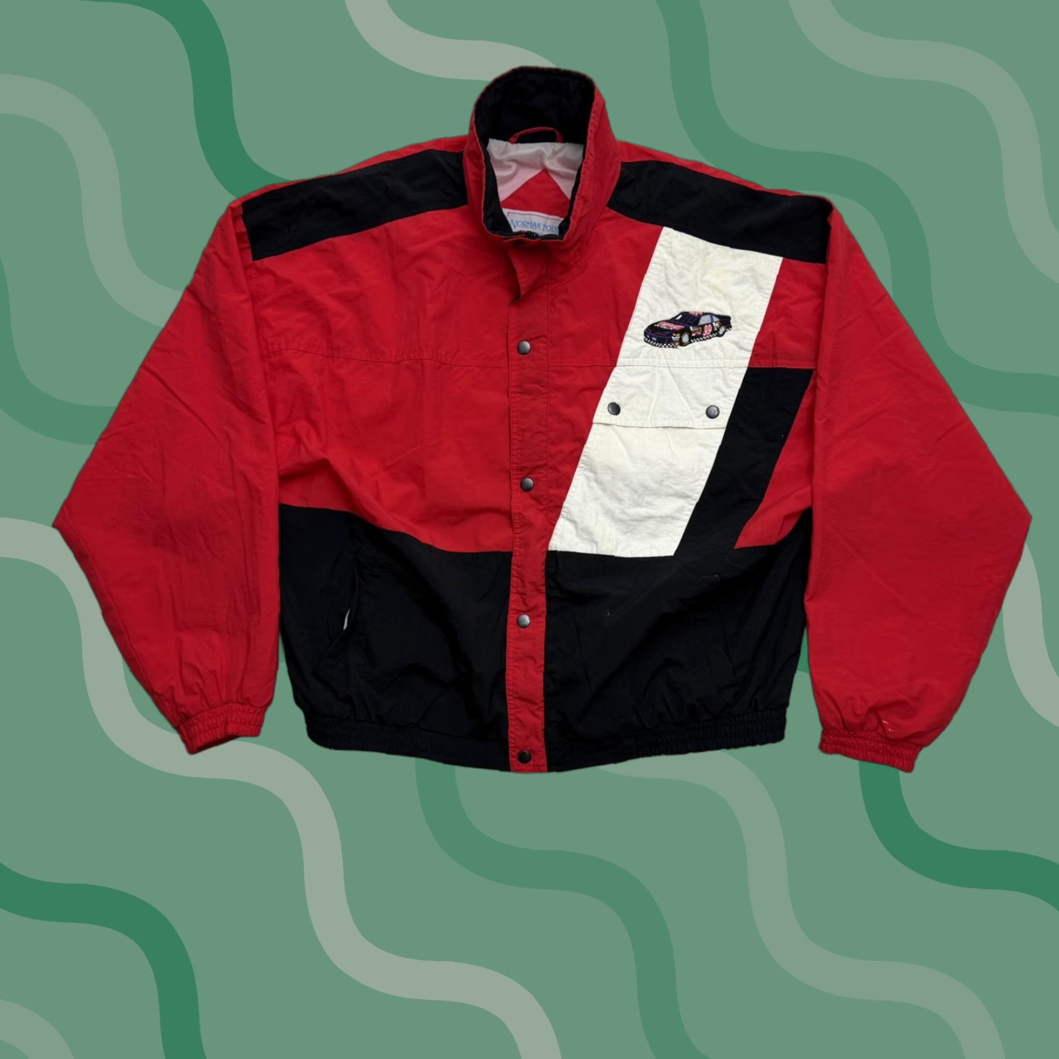 Vintage VINTAGE Norman Todd Jacket Mens XL Red Racing Windbreaker Motor Sports Cars Indy Size US XL / EU 56 / 4 - 1 Thumbnail