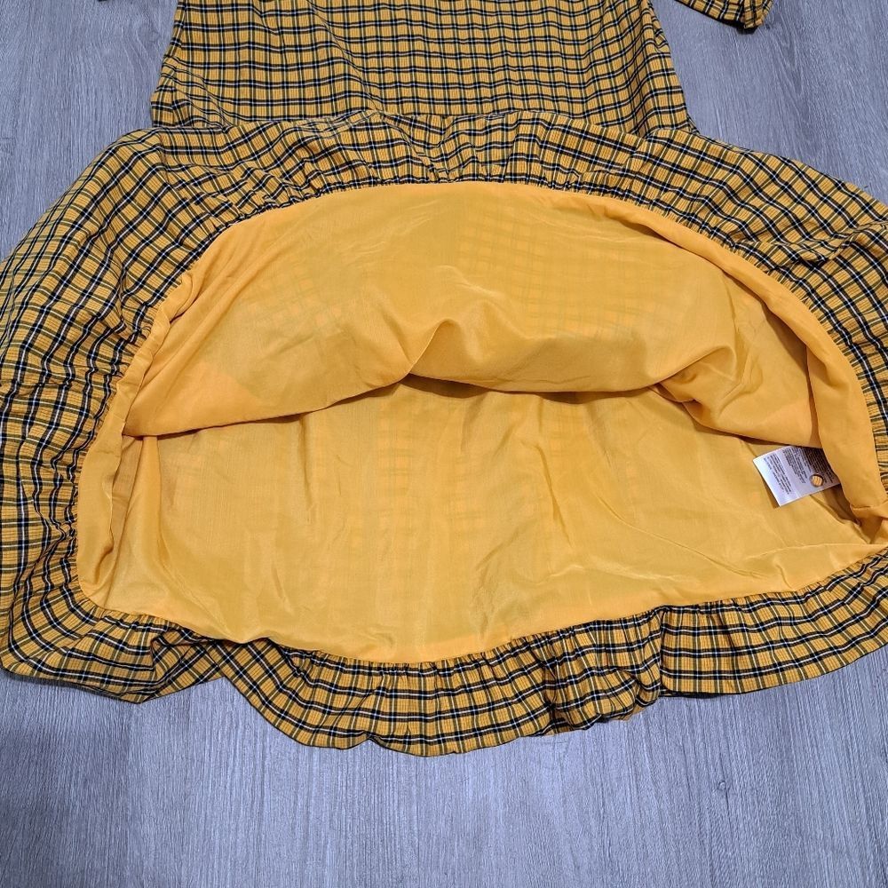 Levi's Levi's Aberdeen Tafetta Plaid Dress Buble Hem Oversized XS Mustard Size XS / US 0-2 / IT 36-38 - 7 Thumbnail