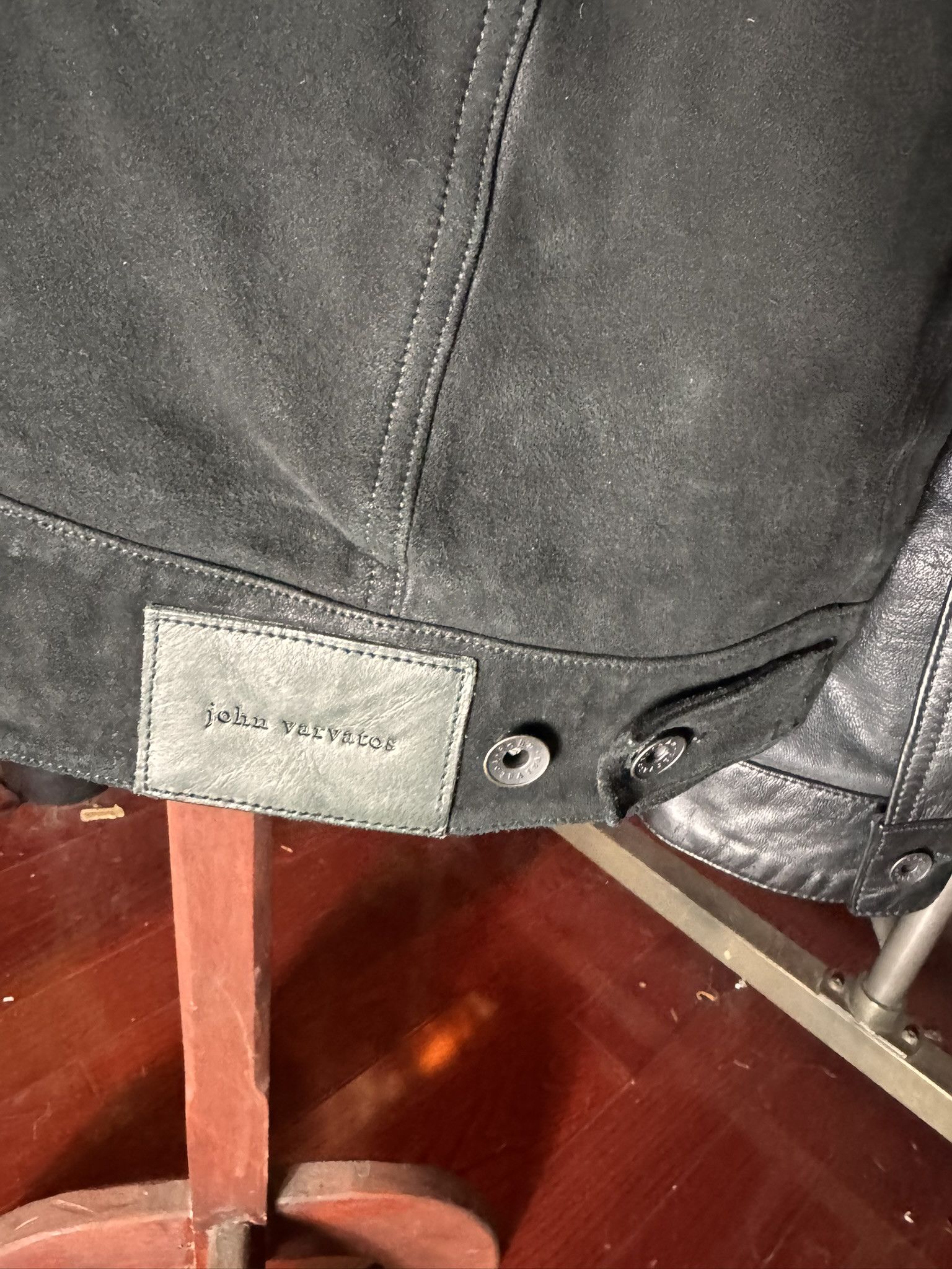 John Varvatos JOHN VARVATOS "Rex" Black Leather Trucker Jacket sz. 48 Size US M / EU 48-50 / 2 - 11 Thumbnail