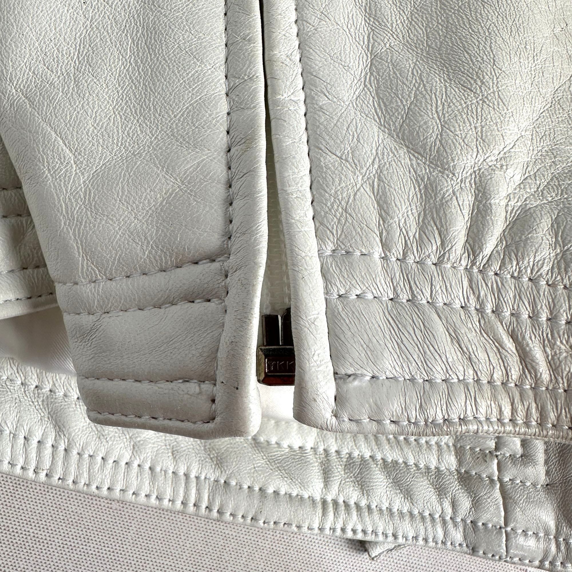 Tannery West Tannery West White Leather Lace Up Vest 1990s Size L / US 10 / IT 46 - 12 Thumbnail