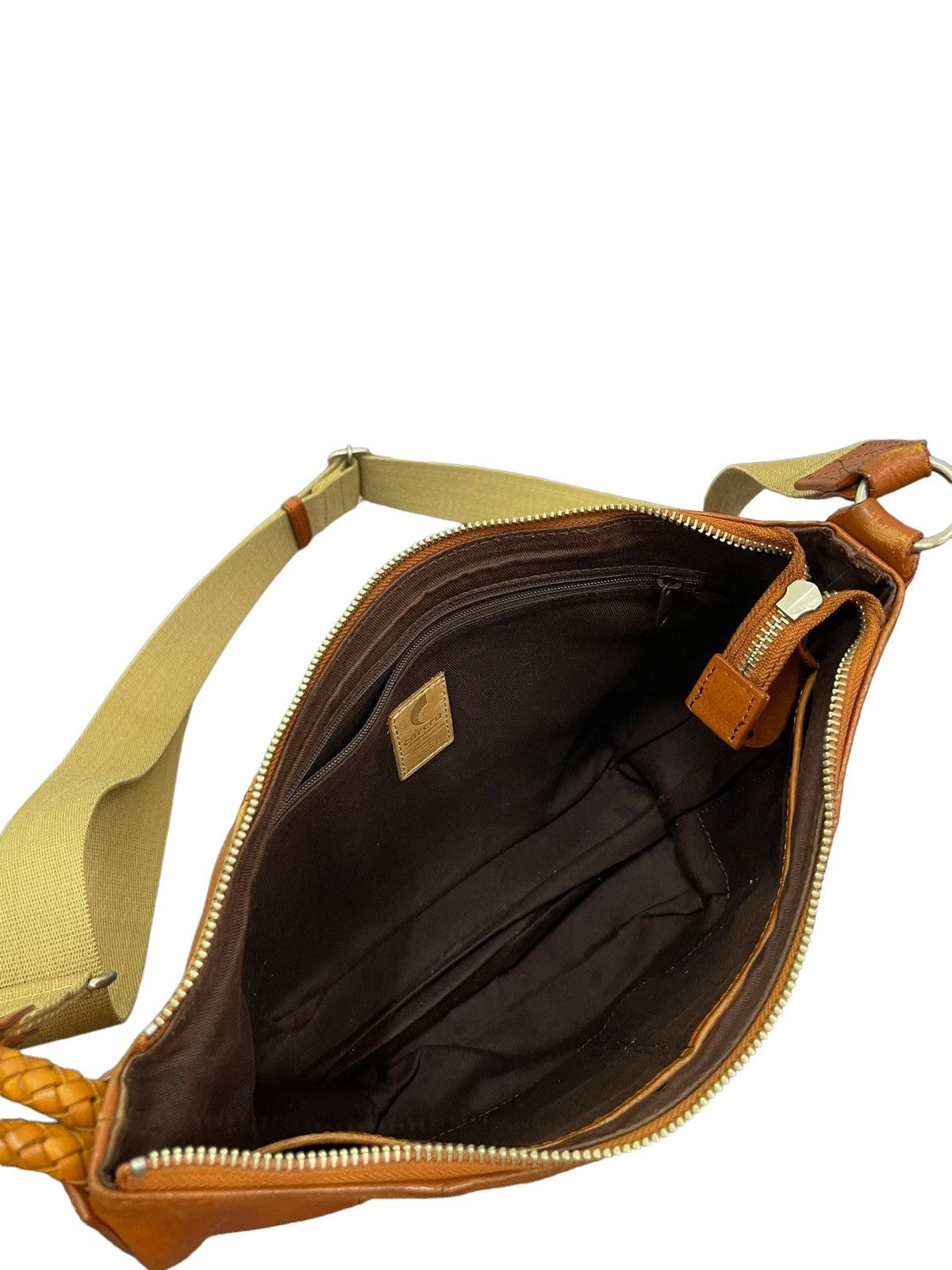 Japanese Brand Full Leather Patina Carcru Japan Cross Body Sling Bag 1🟩 Size ONE SIZE - 20 Thumbnail