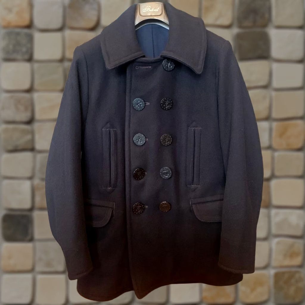 Vintage REAL McCOY'S Wool Pea Coat Jacket Men 38 Navy 13 Star Button Size US XXS / EU 40 - 1 Thumbnail