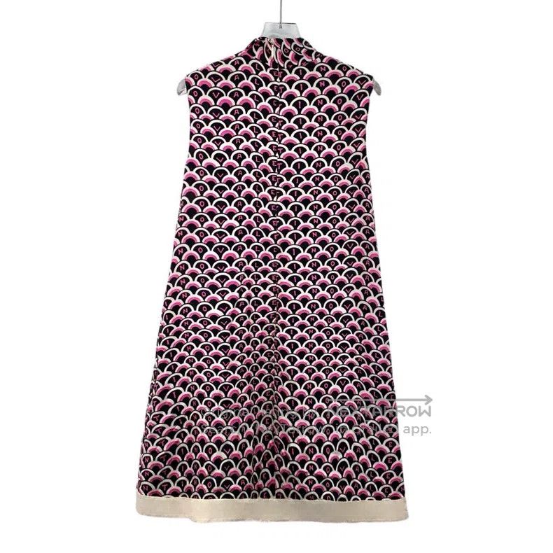 Valentino Valentino Color-blocked print lace-up bow sleeveless dress Size S / US 4 / IT 40 - 2 Thumbnail