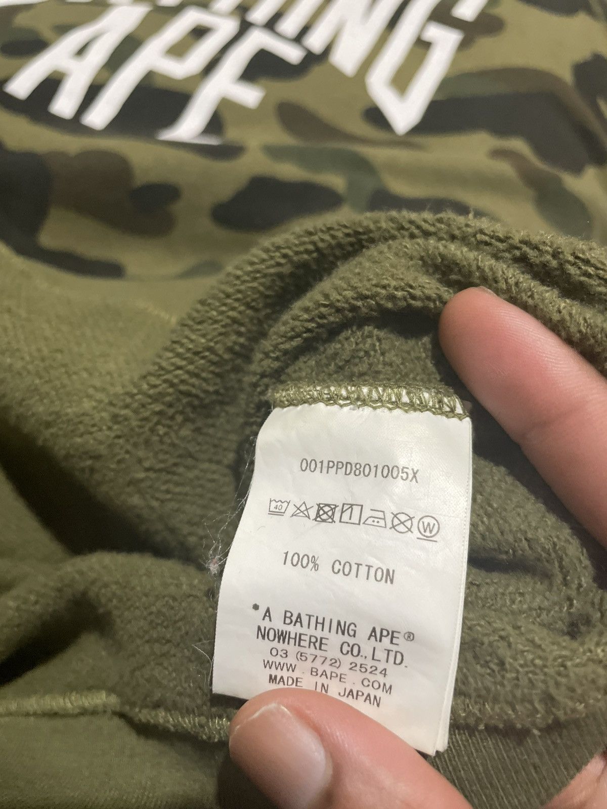 Bape BAPE (Bathing Ape) Green Camo Hoodie Size US M / EU 48-50 / 2 - 5 Thumbnail