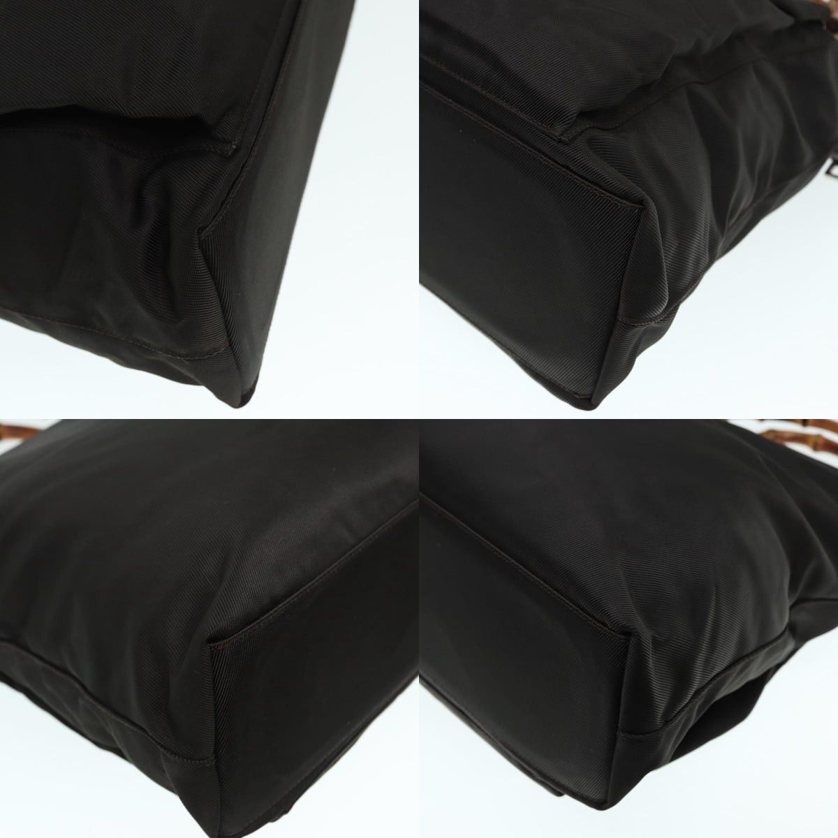 Gucci GUCCI Bamboo Handbag Nylon Khaki Size ONE SIZE - 10 Thumbnail