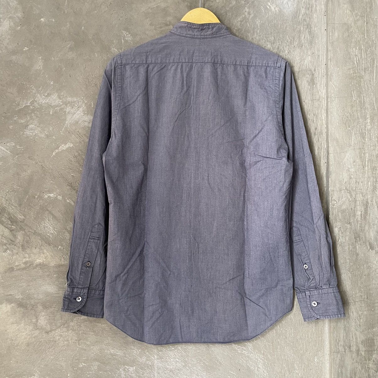 Nigel Cabourn Nigel Cabourn British Officers Band Collar Shirt Navy Size US S / EU 44-46 / 1 - 4 Thumbnail