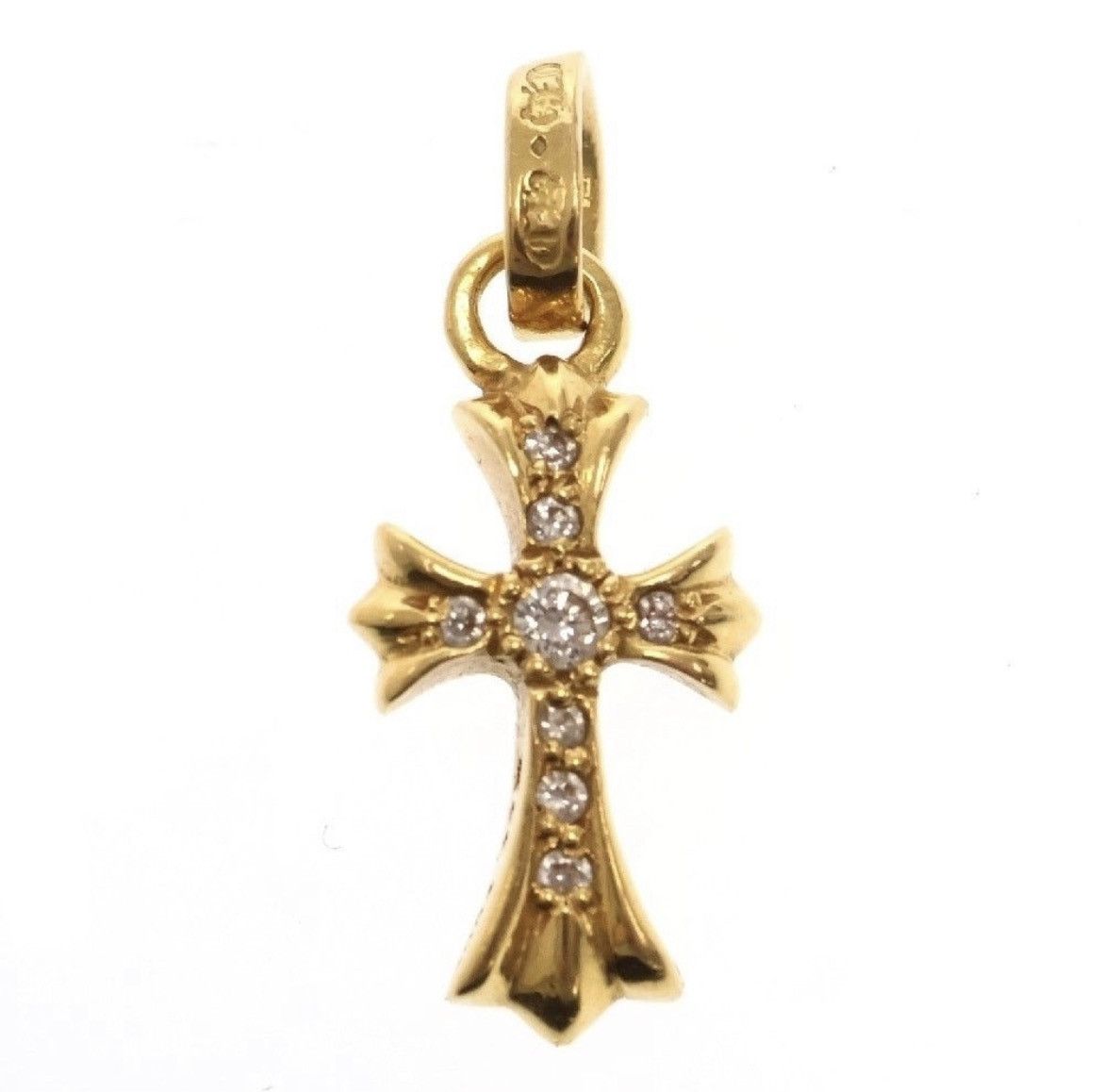 Chrome Hearts CHROME HEARTS 22K Gold Baby Fat Cross Pendant Size ONE SIZE - 1 Thumbnail