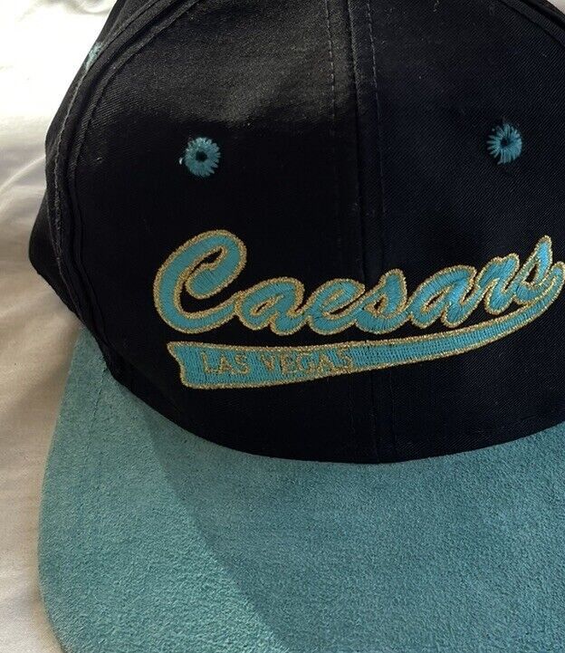 Fruition × Vintage Vintage Caesar’s Casino Las Vegas Hat Black Turquoise 90’s Size ONE SIZE - 3 Thumbnail