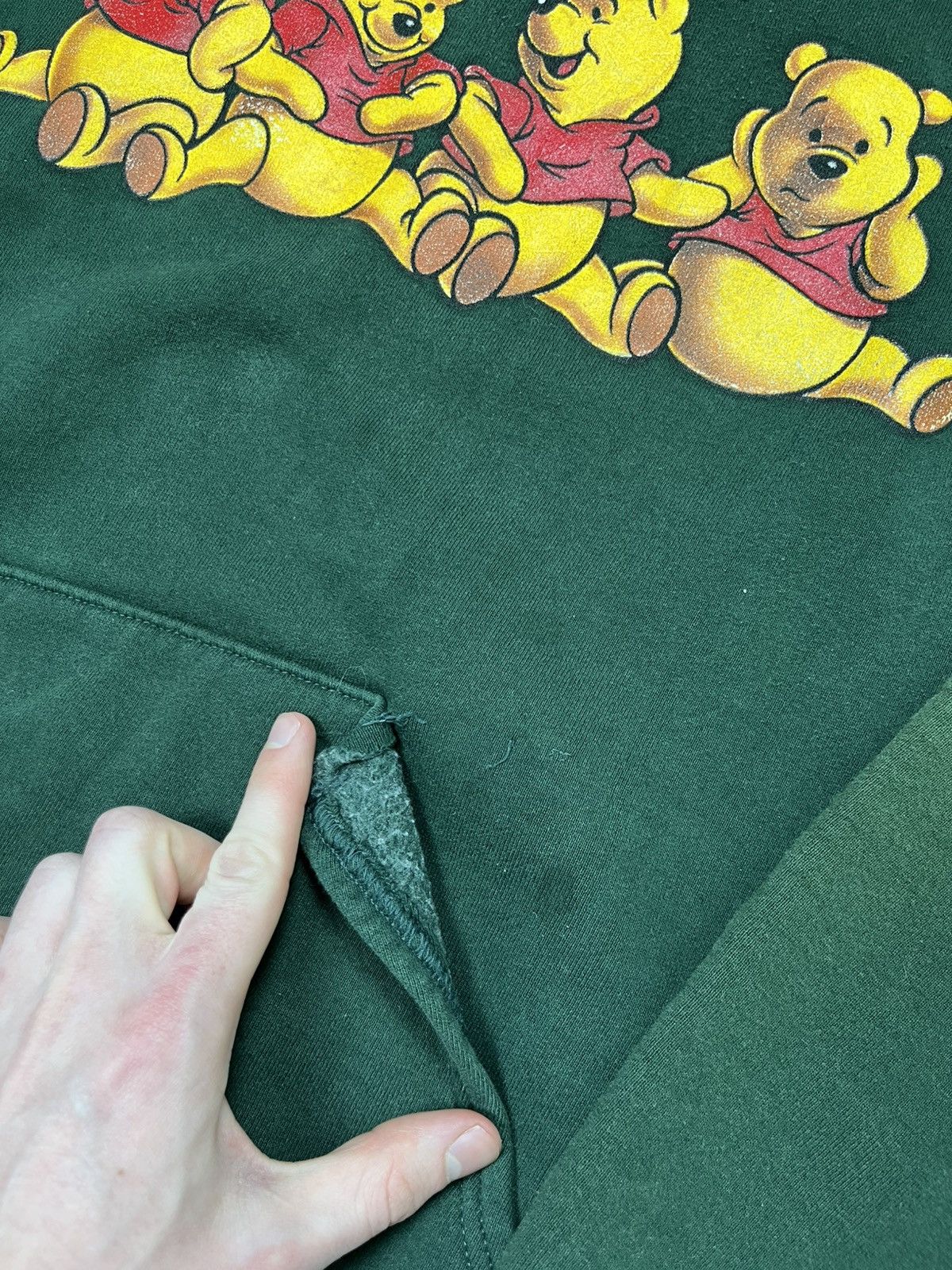 Disney × Vintage 90s Winnie The Pooh Disney world boxy hoodie distressed Size US XL / EU 56 / 4 - 6 Thumbnail