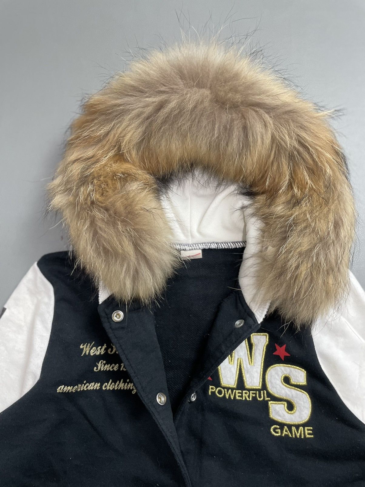 Japanese Brand Sky B japanese Varsity Fur Hoodie Poem Size L / US 10 / IT 46 - 5 Thumbnail