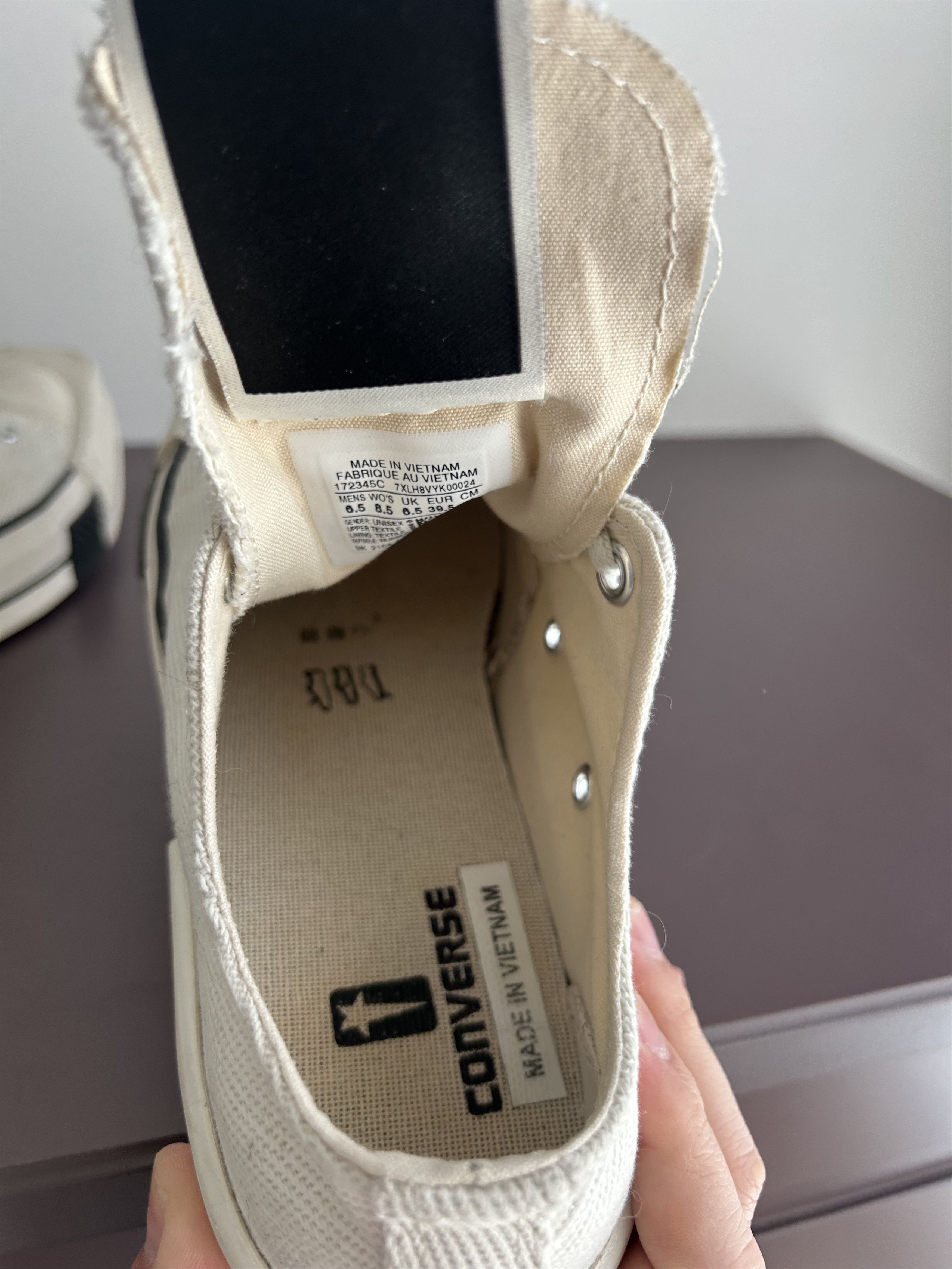 Converse × Rick Owens Rick Owens converse! Size US 6.5 / EU 39-40 - 6 Thumbnail