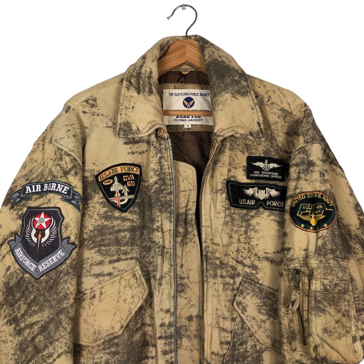 Bare Fox 🔥Vintage Leather Jacket Bare Fox Flying Jacket Big Logo Size US M / EU 48-50 / 2 - 3 Thumbnail