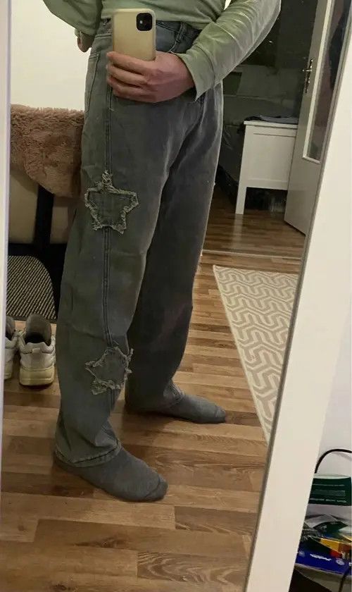 Japanese Brand Chiaki x Kita Y2K Star Embroidery Denim Pant Size US 34 / EU 50 - 7 Thumbnail