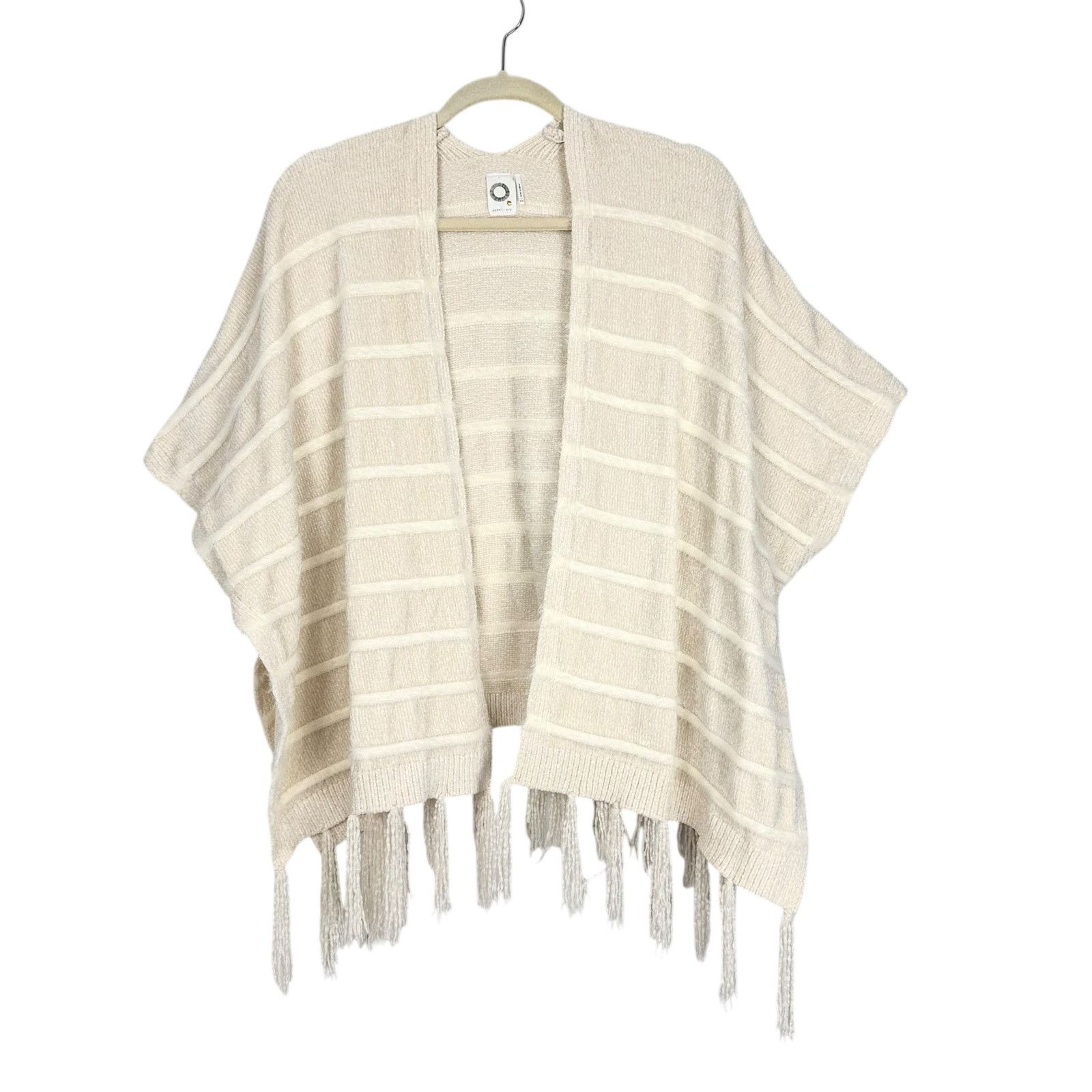 Anthropologie Anthropologie Miette Chenille Cozy Kimono Fringe Trim Ecru Size ONE SIZE - 6 Thumbnail